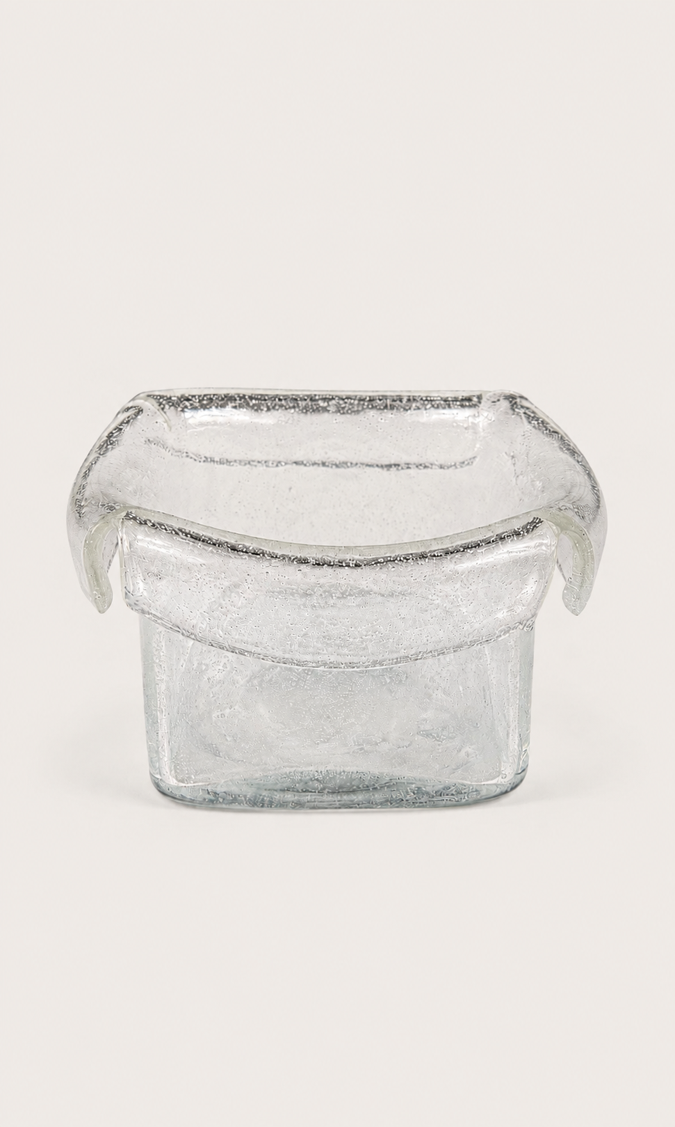 Vintage Folded Glass Vase Italy 1970s