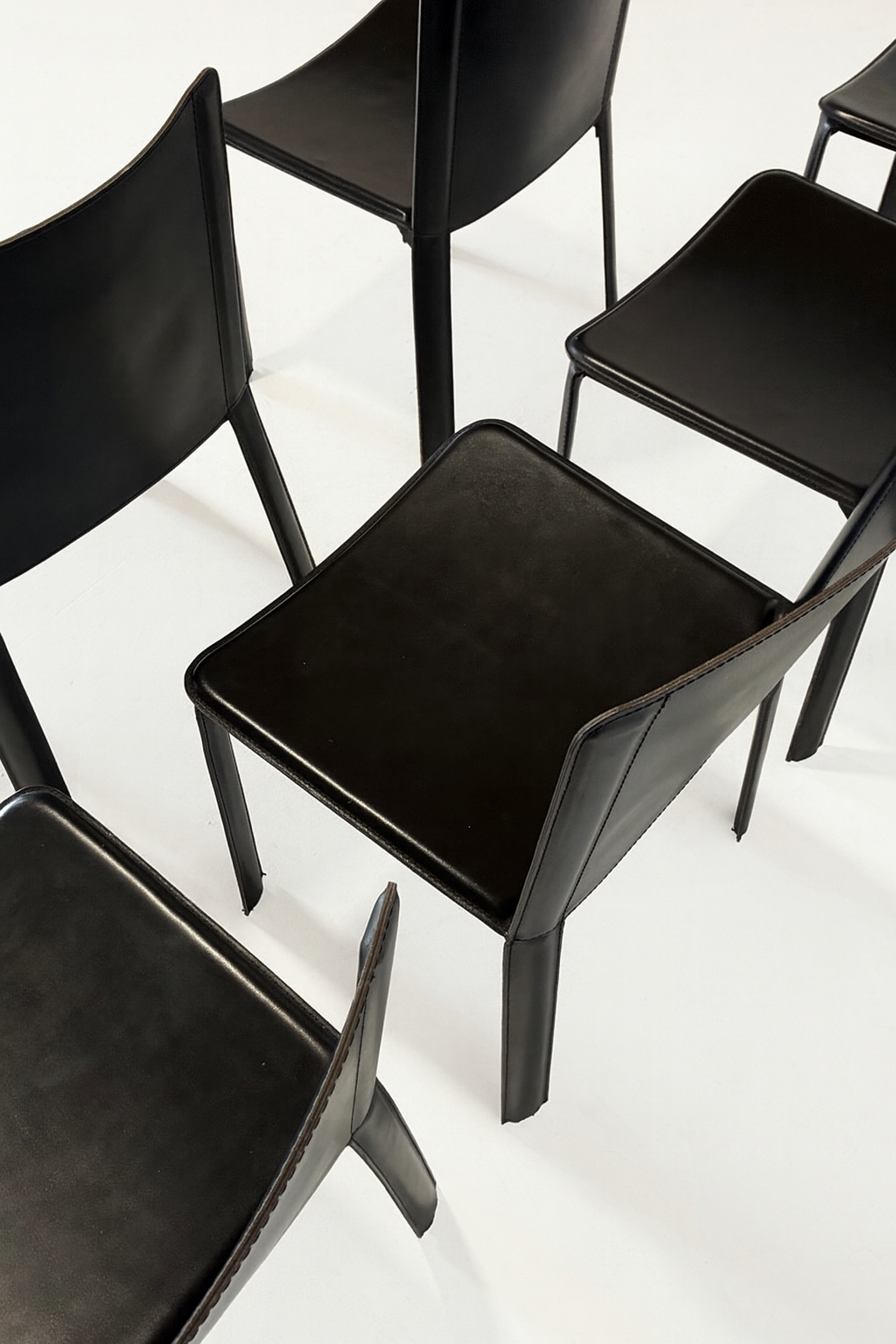 CIDUE LEATHER DINING CHAIRS (SET OF 6)