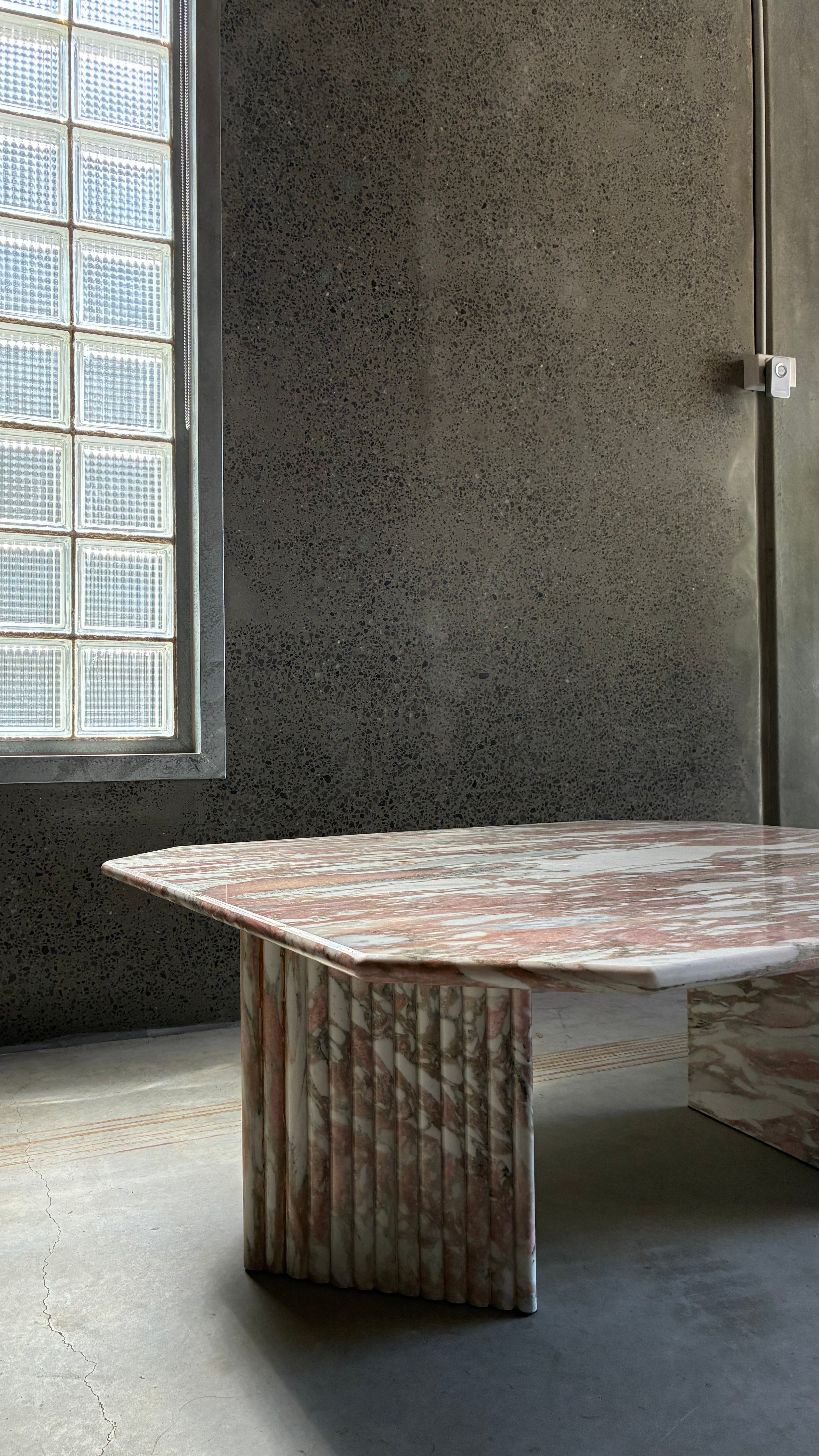 1980s ITALIAN MARBLE COFFEE TABLE