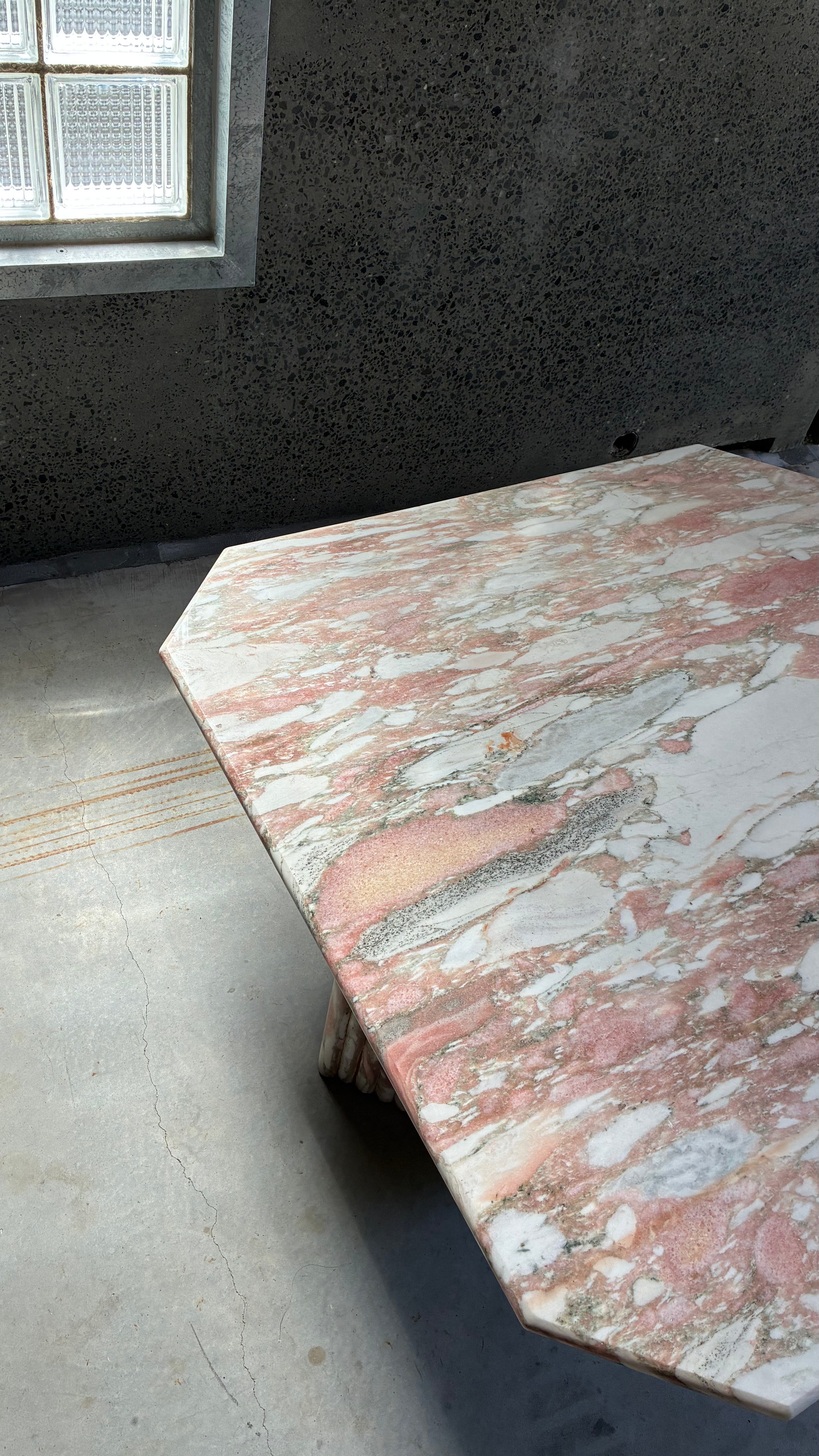 1980s ITALIAN MARBLE COFFEE TABLE