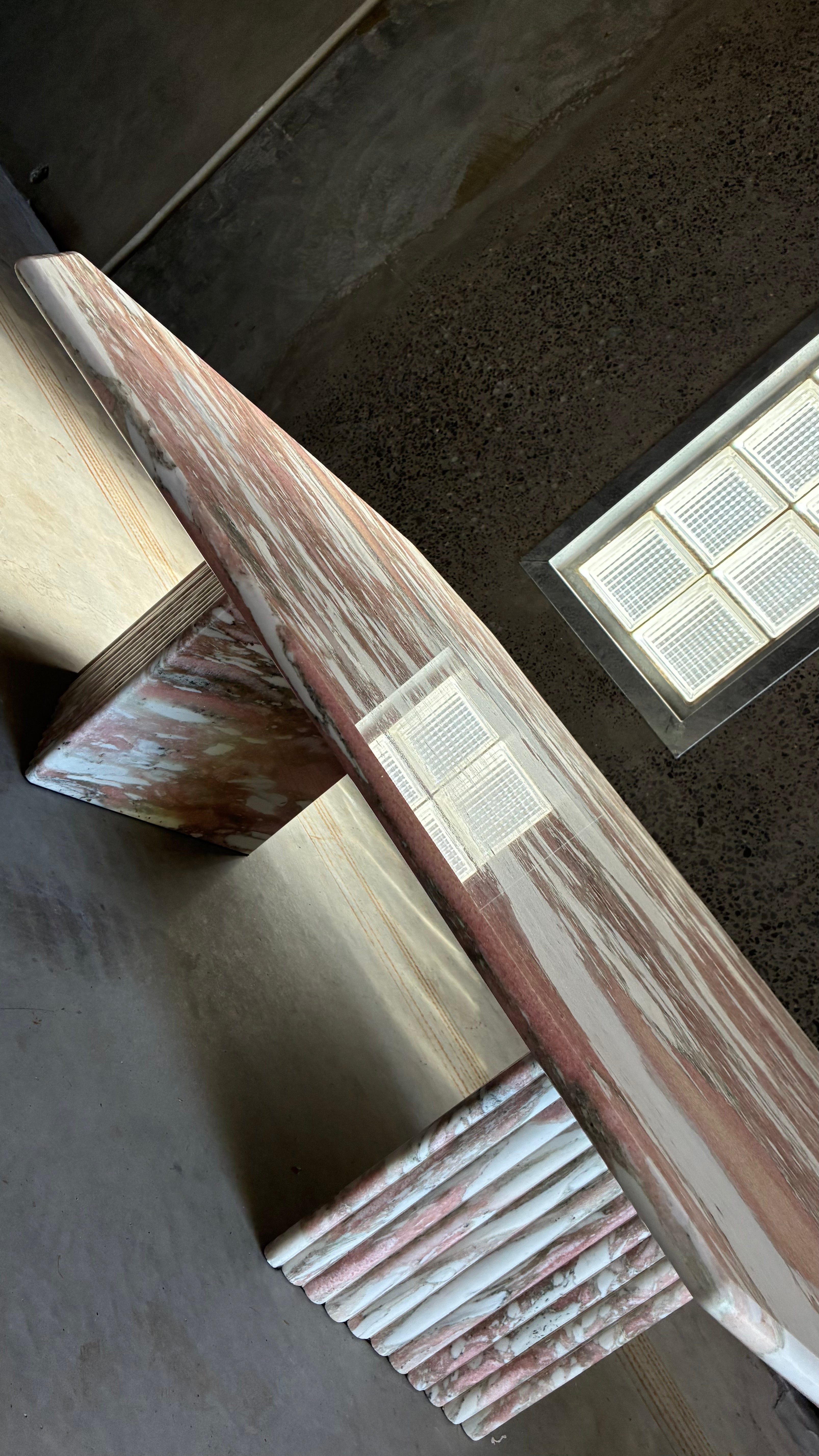 1980s ITALIAN MARBLE COFFEE TABLE