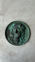 FRENCH BRONZE RELIEF OF CHRIST - VERDIGRIS PATINA