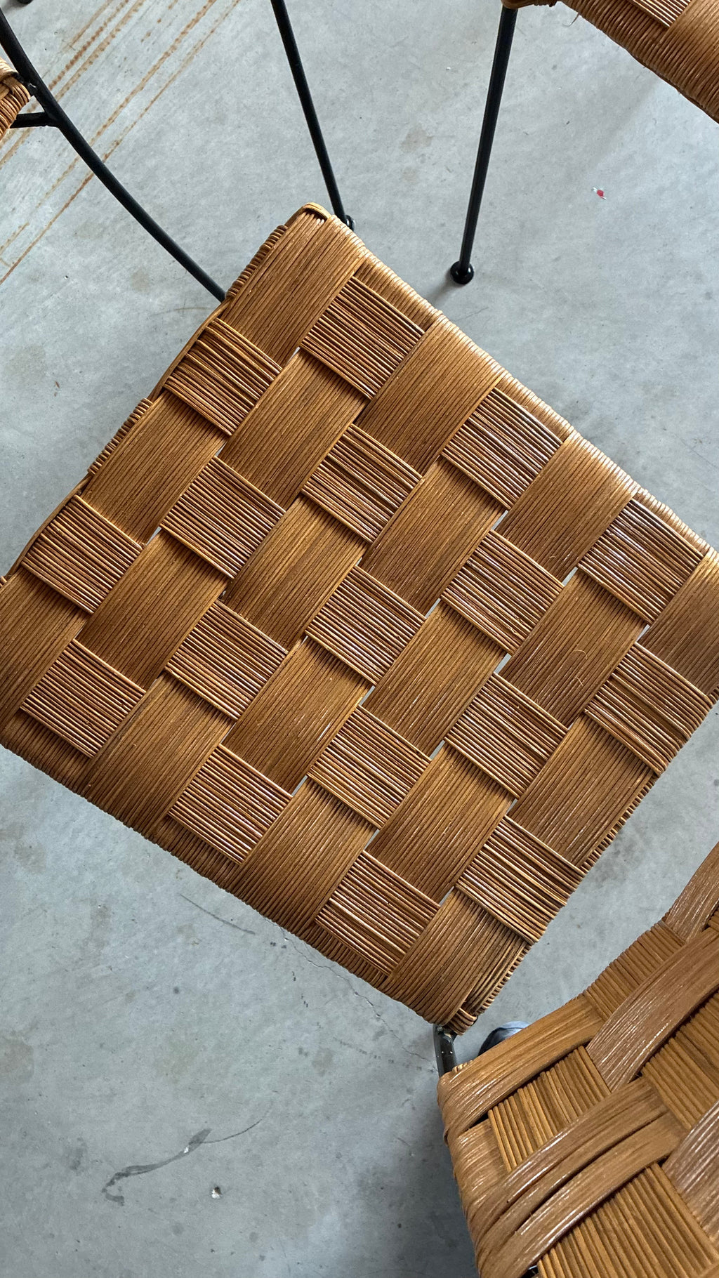WOVEN RATTAN CHAIRS (SET OF FOUR)