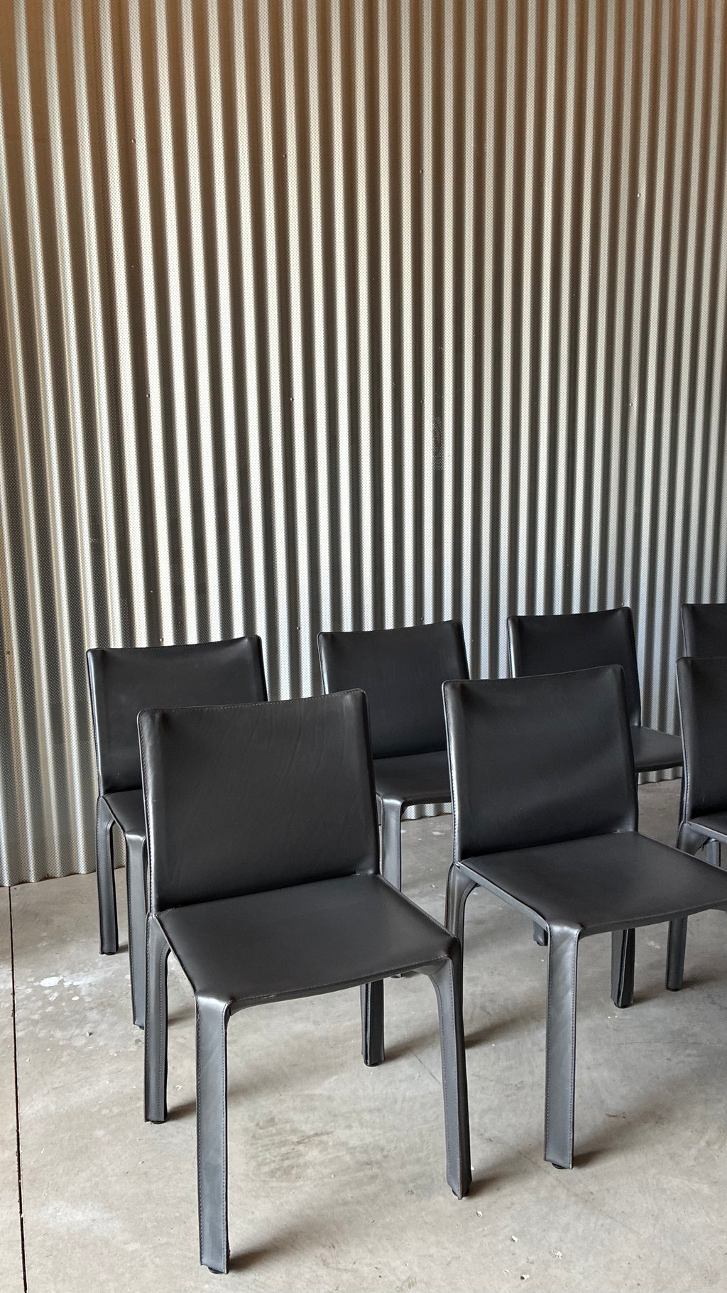 DINING CHAIRS ATTRIBUTED TO CAB 412 BY MARIO BELLINI (SET OF EIGHT)