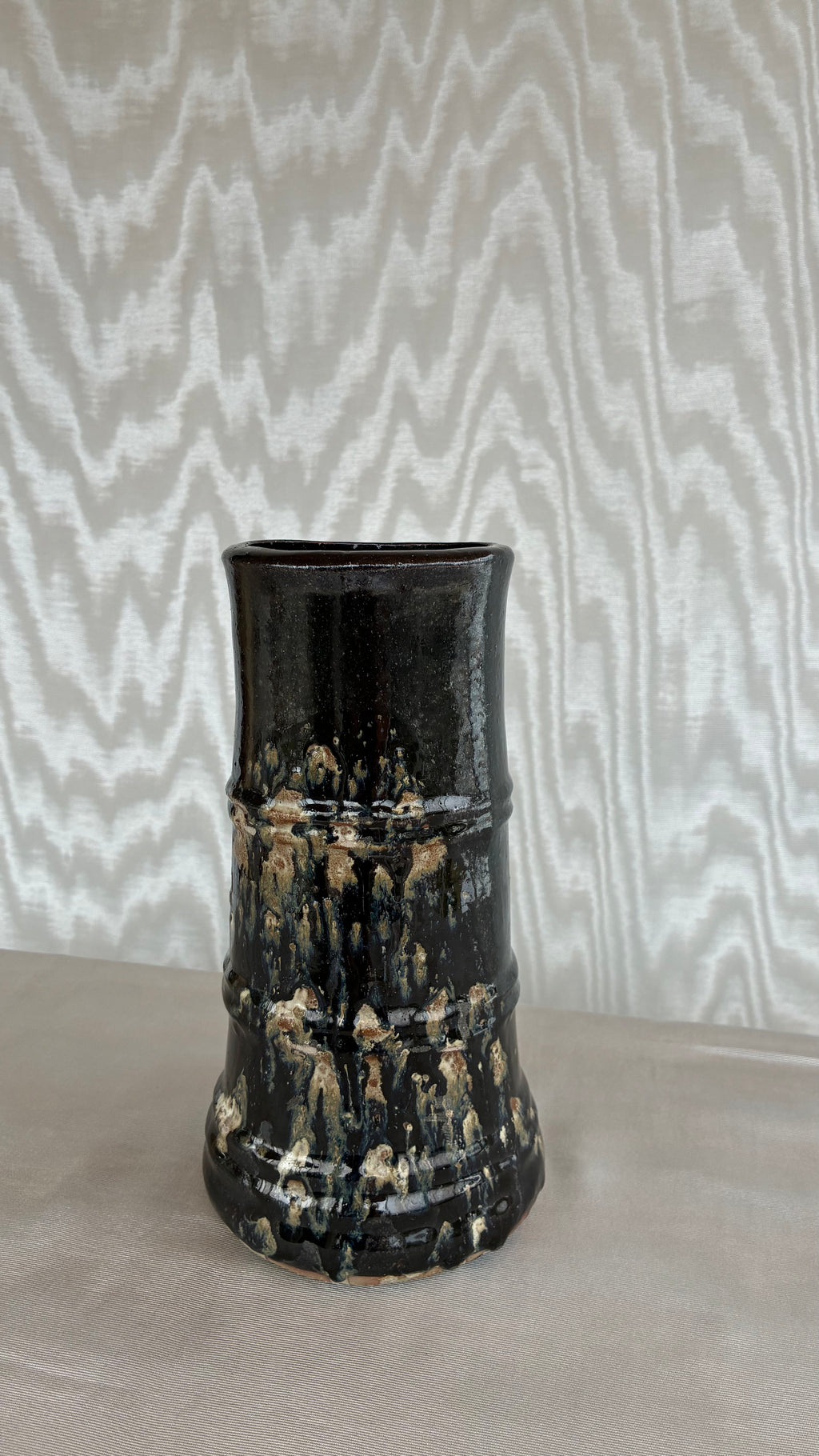 Vintage Japanese Bamboo Form Vessel