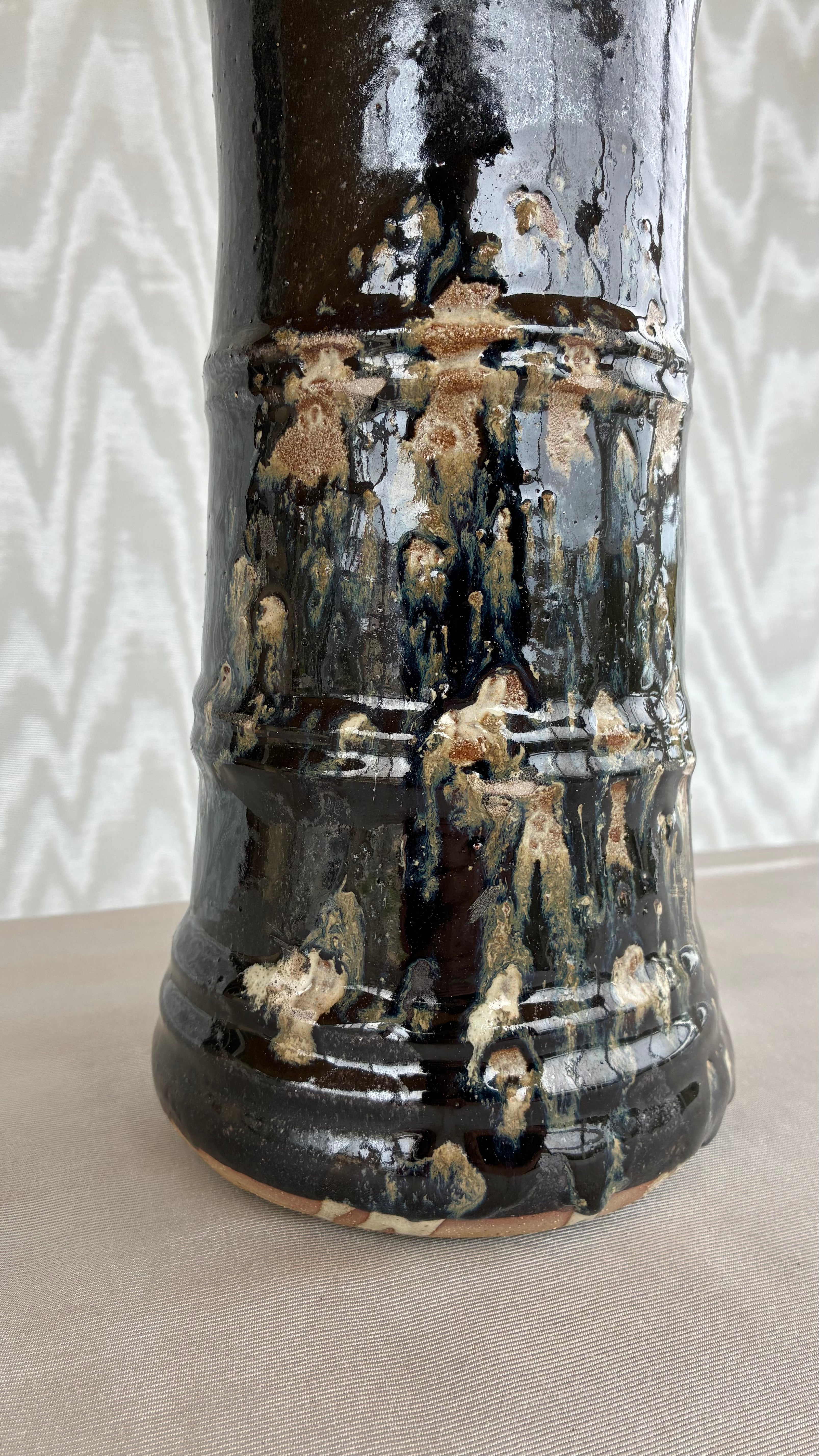 Vintage Japanese Bamboo Form Vessel