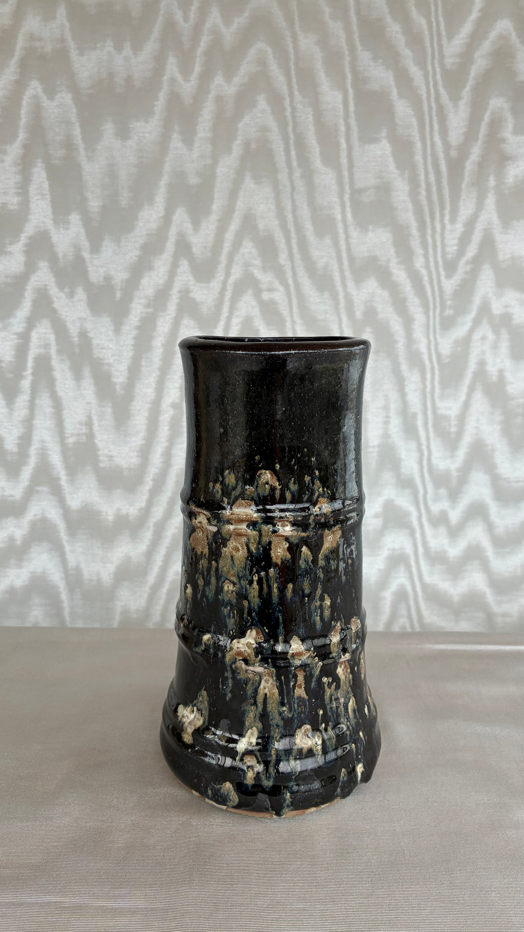 Vintage Japanese Bamboo Form Vessel