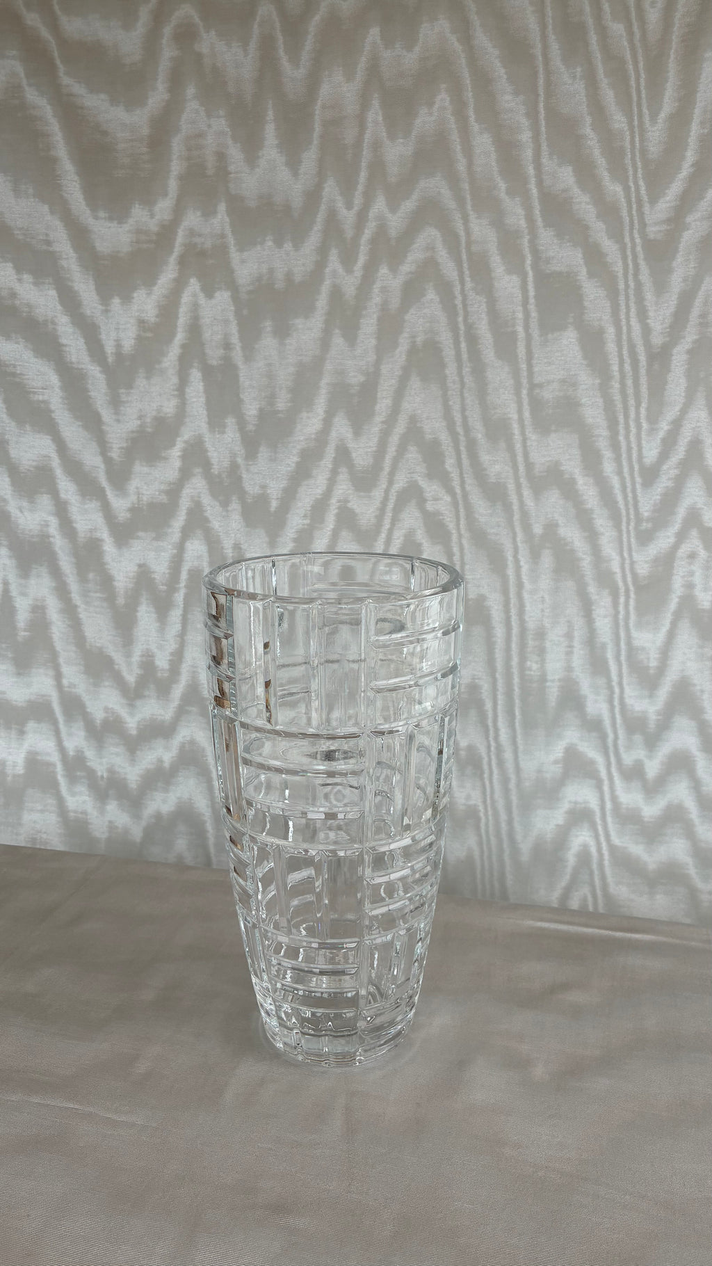 Mosaic Tile Crystal Vase c. 1980s