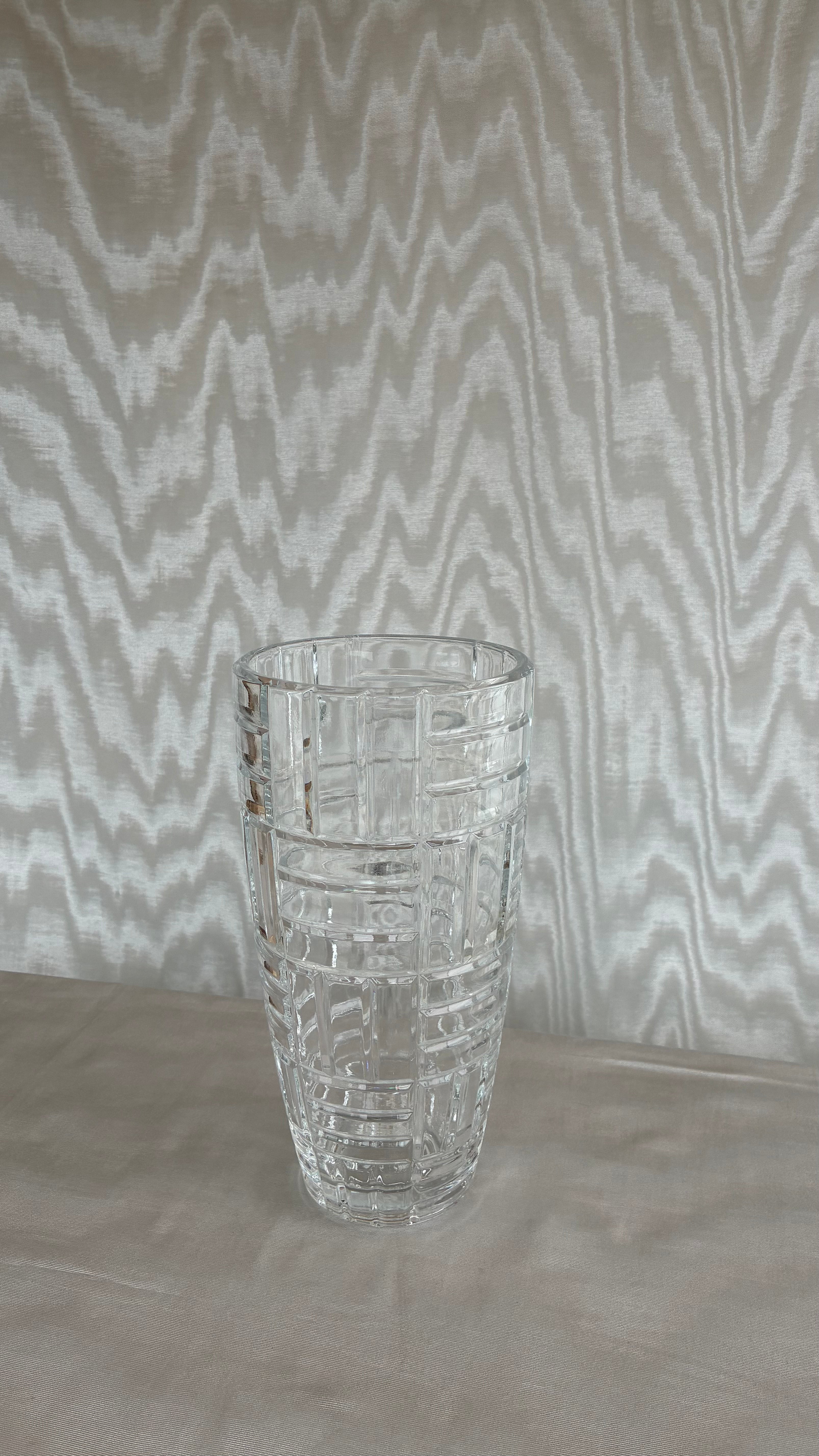 Mosaic Tile Crystal Vase c. 1980s