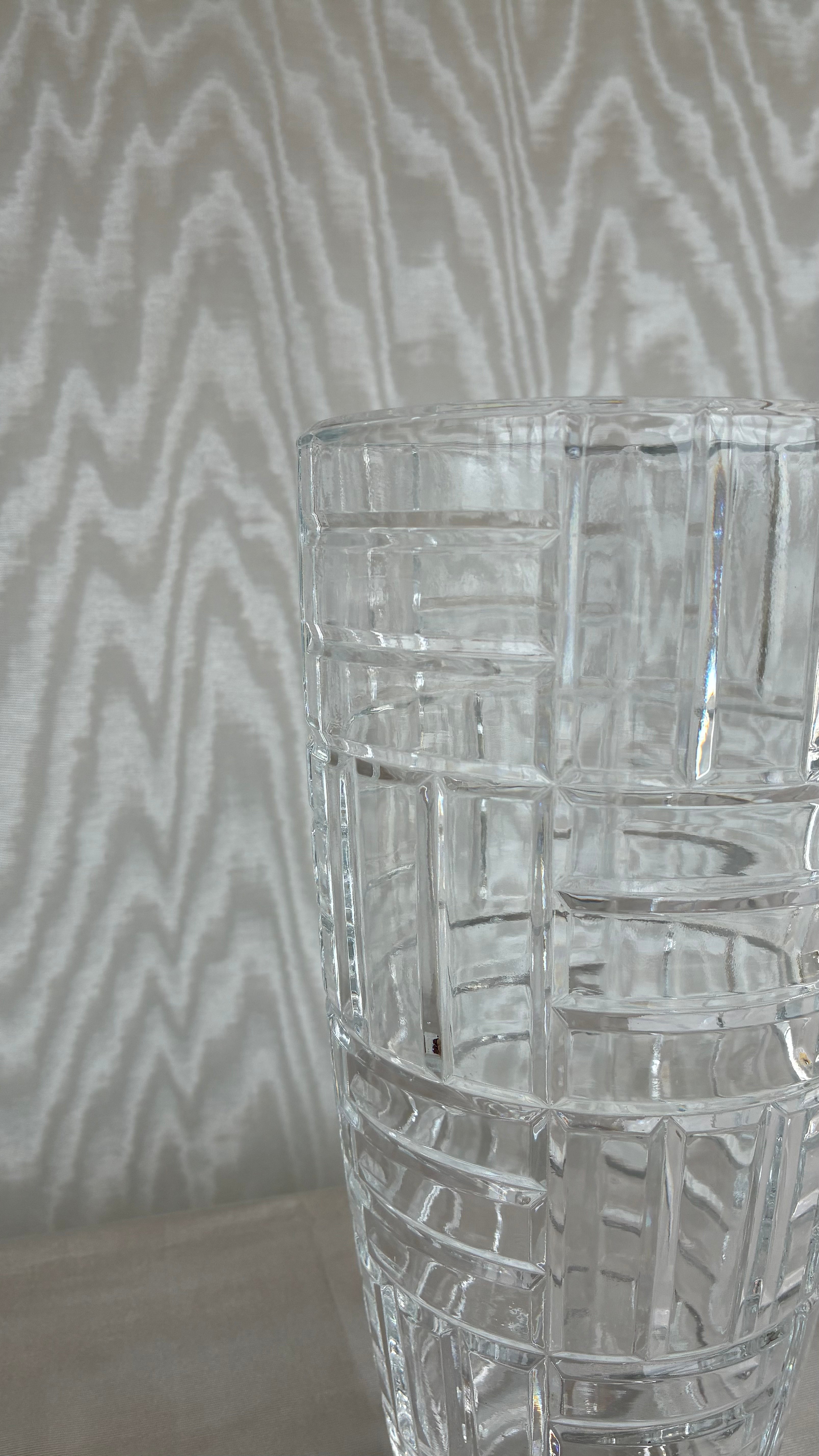 Mosaic Tile Crystal Vase c. 1980s