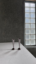 ART DECO STIRLING SILVER PLATED POSY VASES (PAIR)
