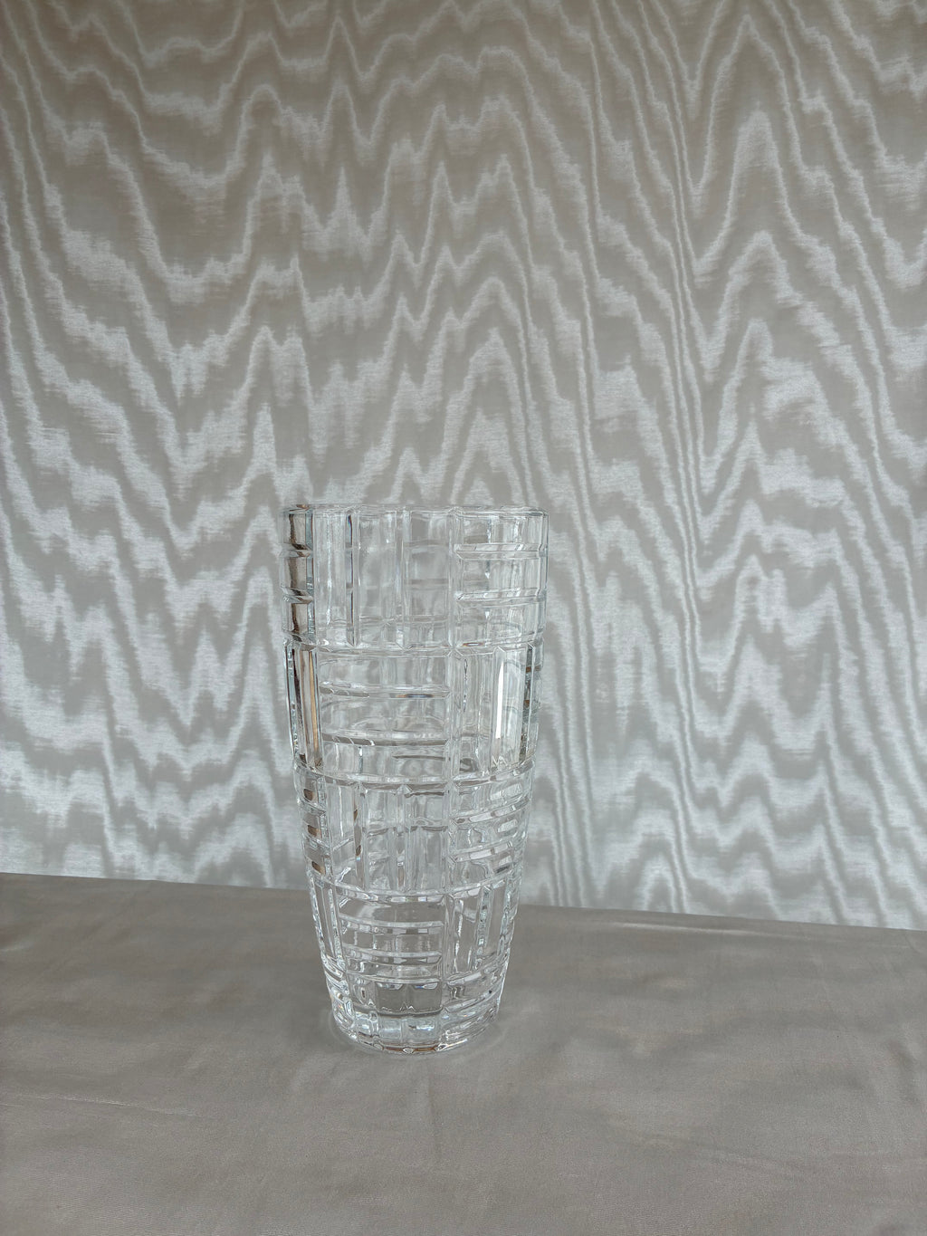 Mosaic Tile Crystal Vase c. 1980s