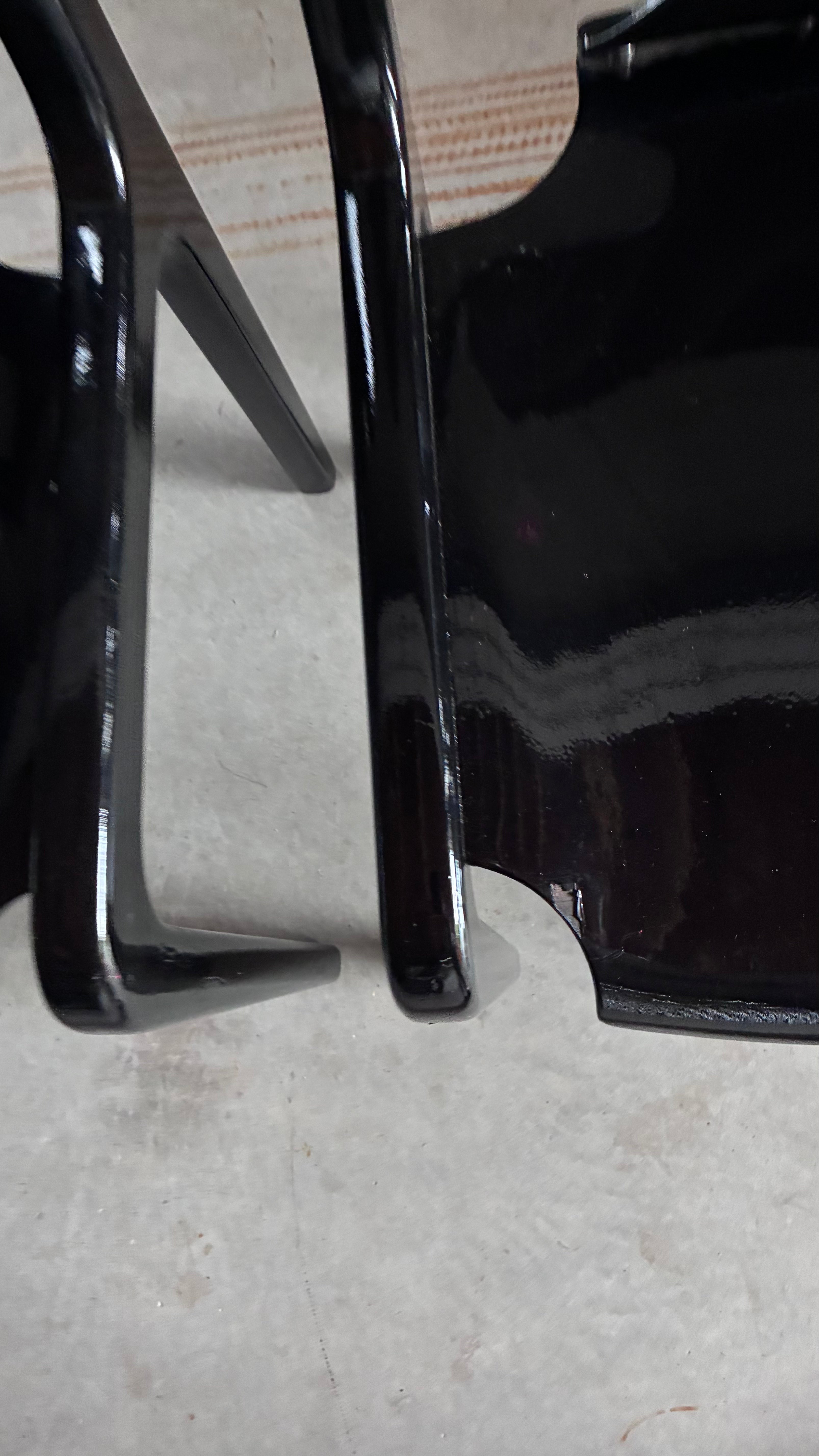 BLACK LACQUERED CHAIRS BY AUGUSTO SAVINI FOR POZZI (PAIR)