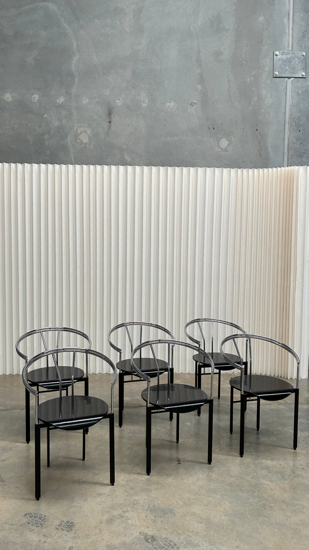 Set of Six Postmodern Armchairs Italy 1980s