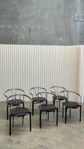 Set of Six Postmodern Armchairs Italy 1980s