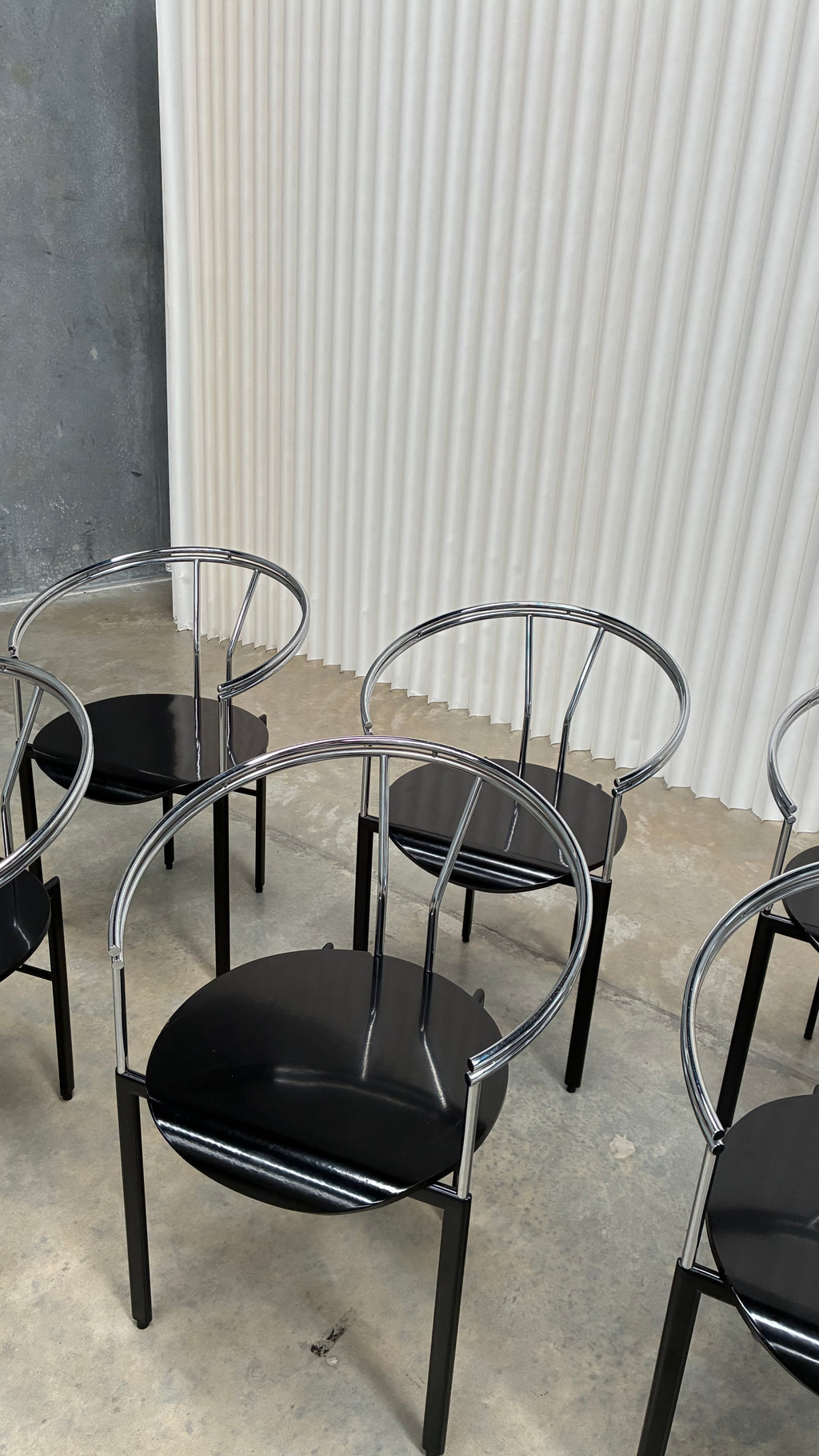 Set of Six Postmodern Armchairs Italy 1980s