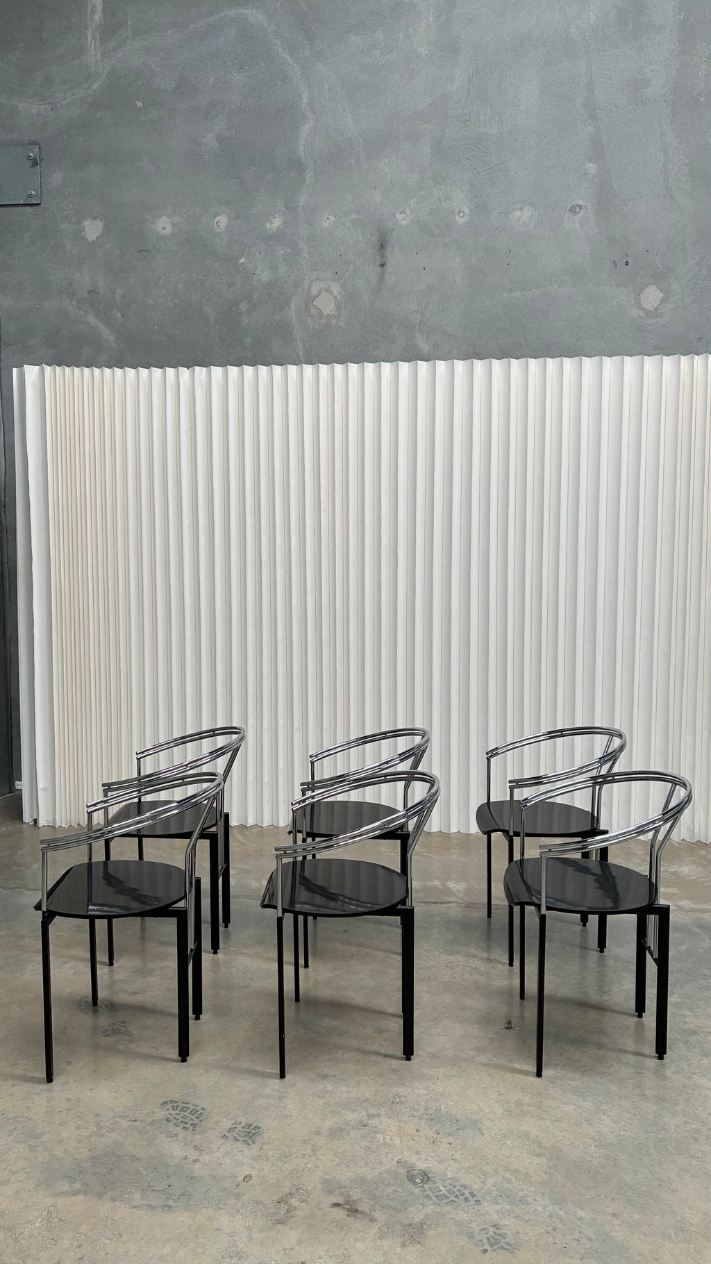 Set of Six Postmodern Armchairs Italy 1980s