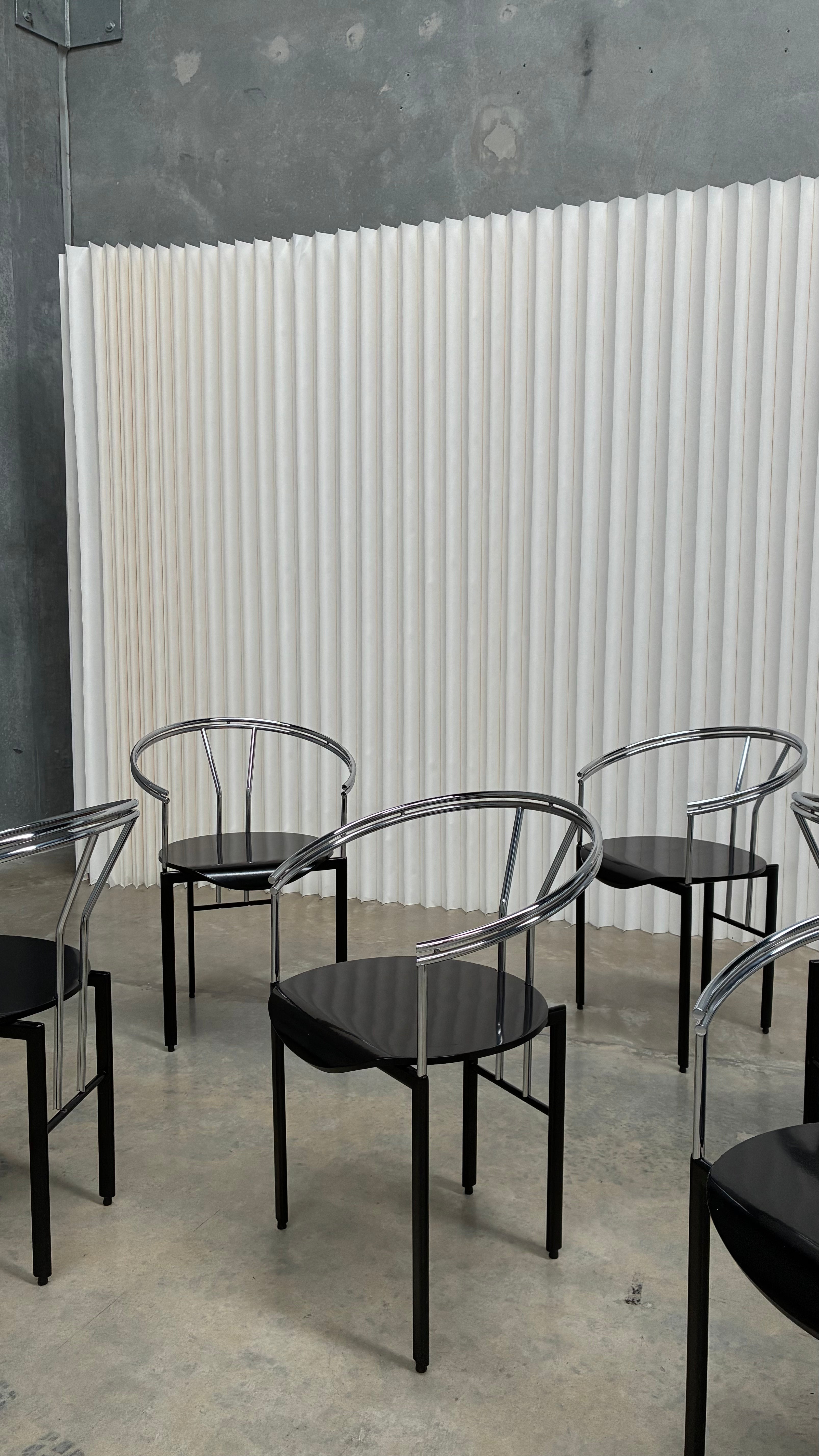 Set of Six Postmodern Armchairs Italy 1980s