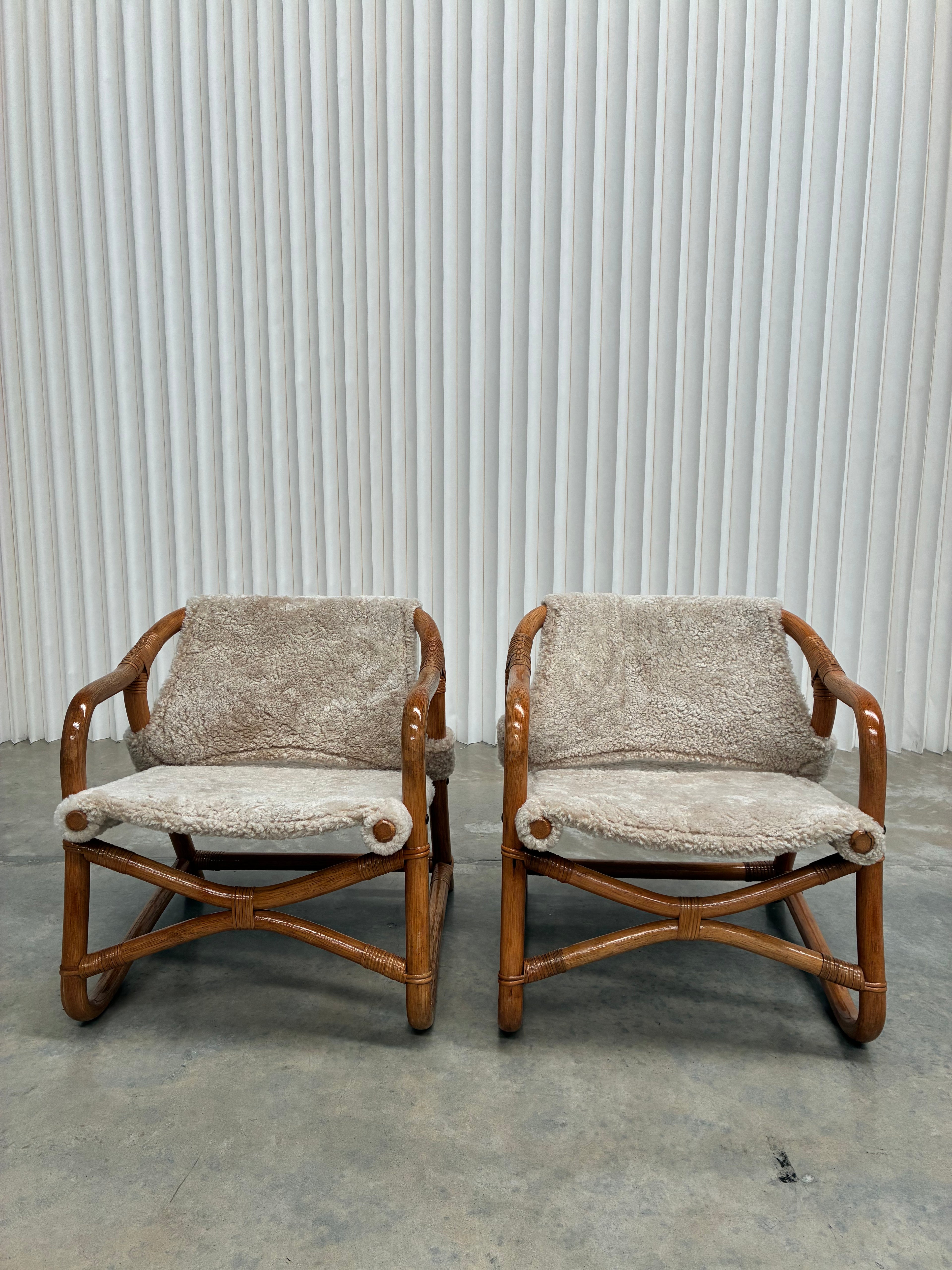 Danish Lounge Chair in Wilson & Dorset Sheepskin Pair