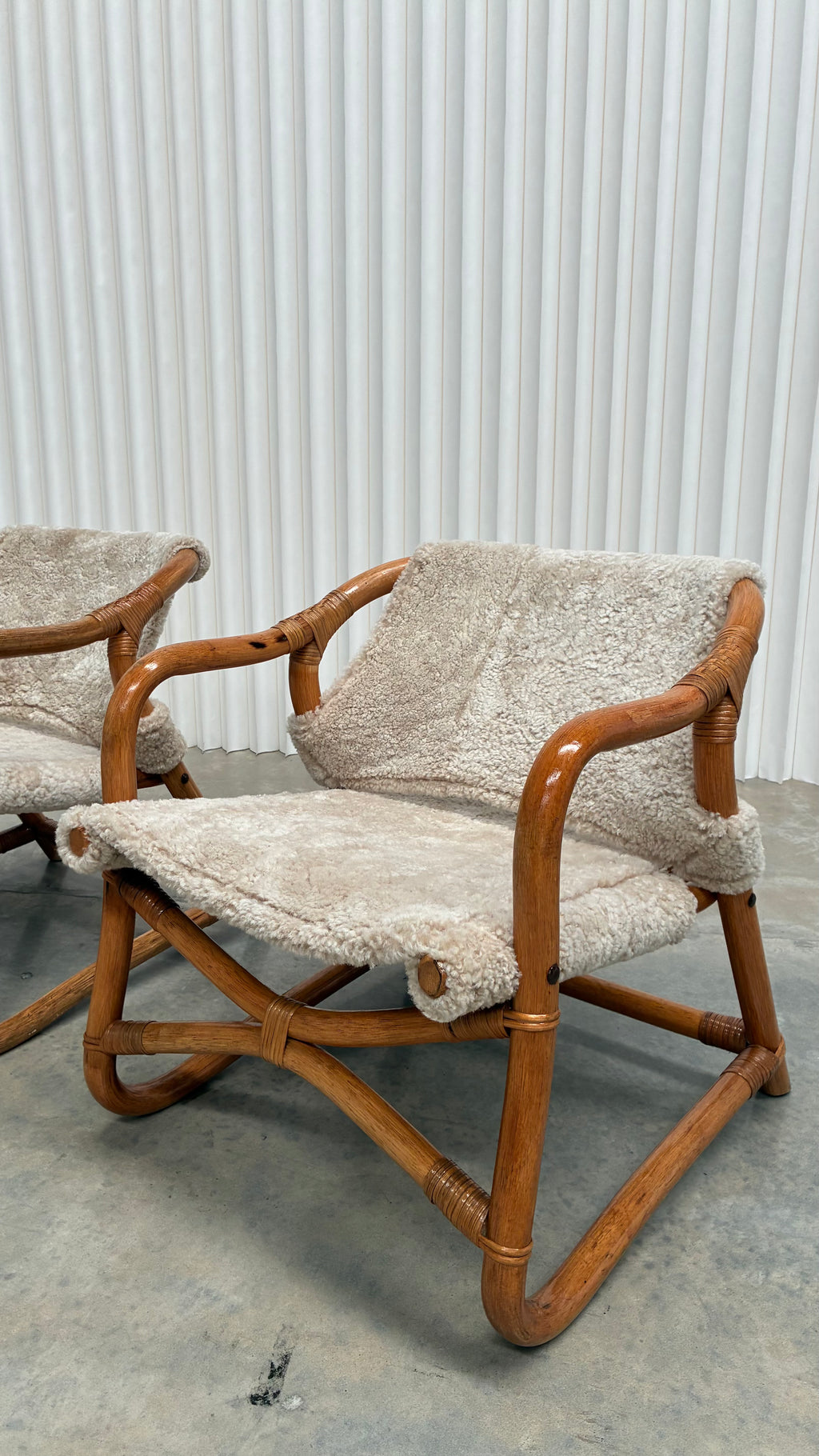 Danish Lounge Chair in Wilson & Dorset Sheepskin Pair