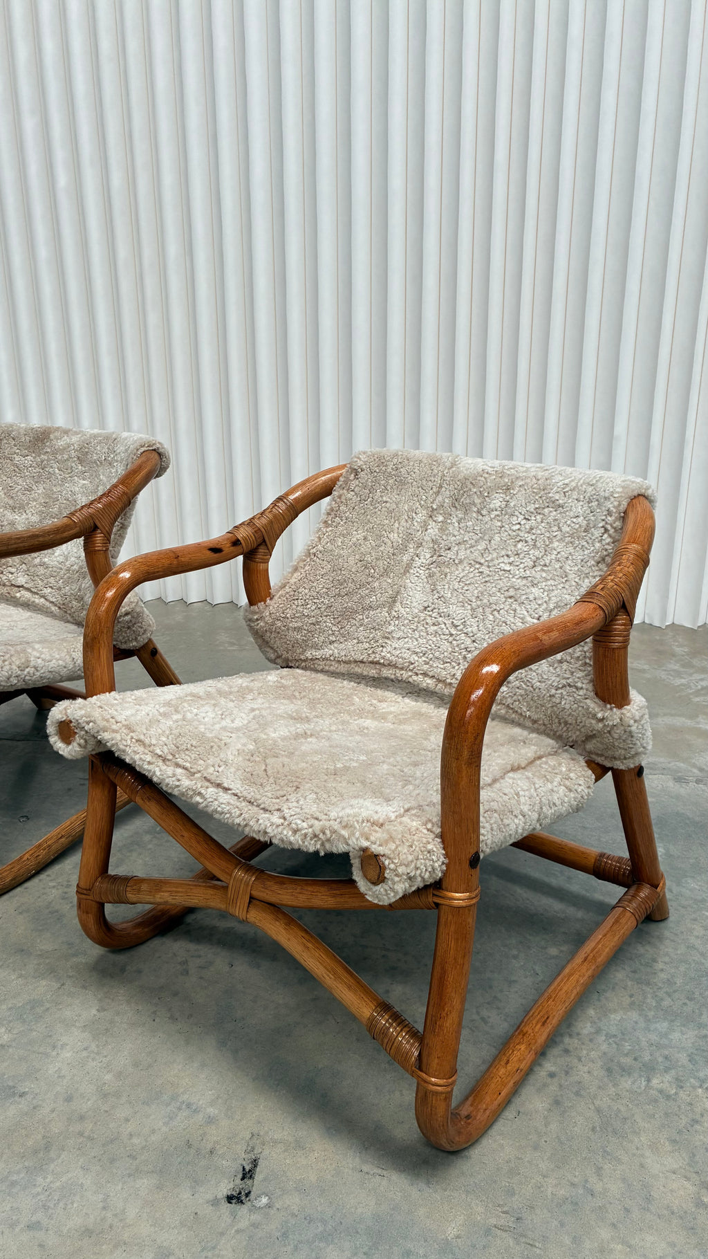 Danish Lounge Chair in Wilson & Dorset Sheepskin Pair