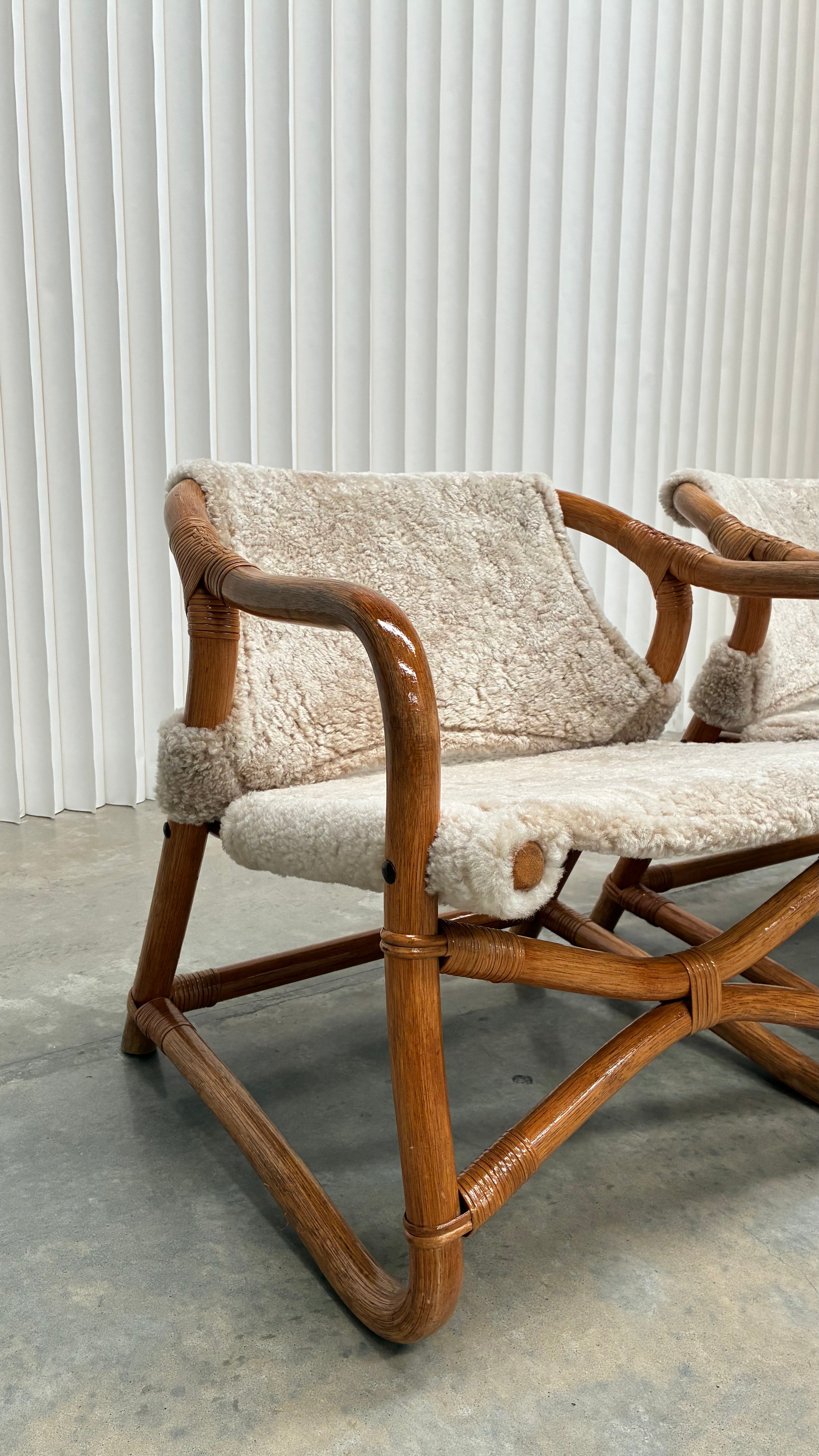 Danish Lounge Chair in Wilson & Dorset Sheepskin Pair