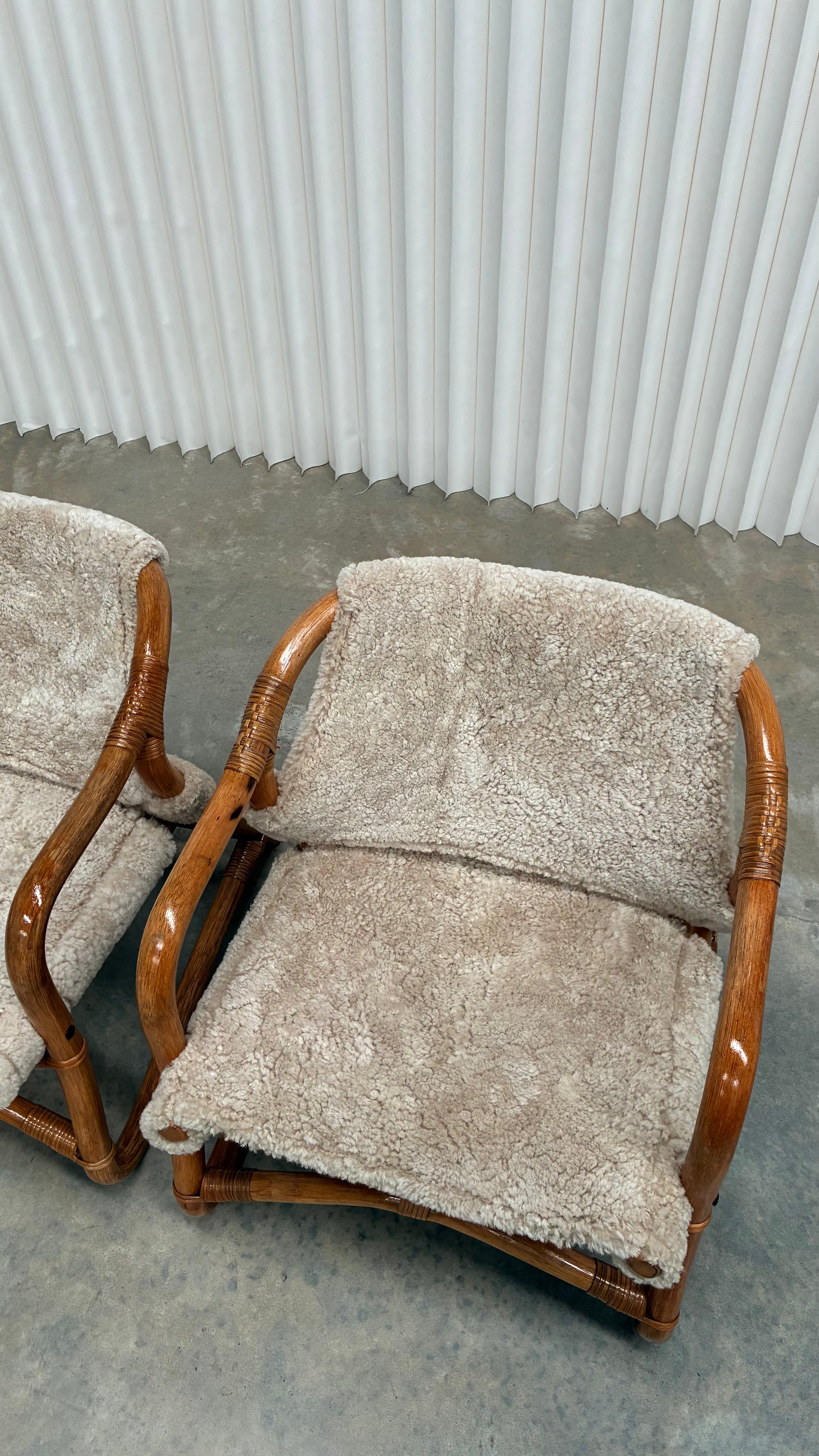 Danish Lounge Chair in Wilson & Dorset Sheepskin Pair