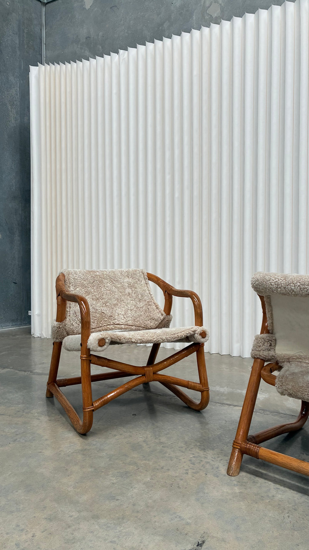 Danish Lounge Chair in Wilson & Dorset Sheepskin Pair
