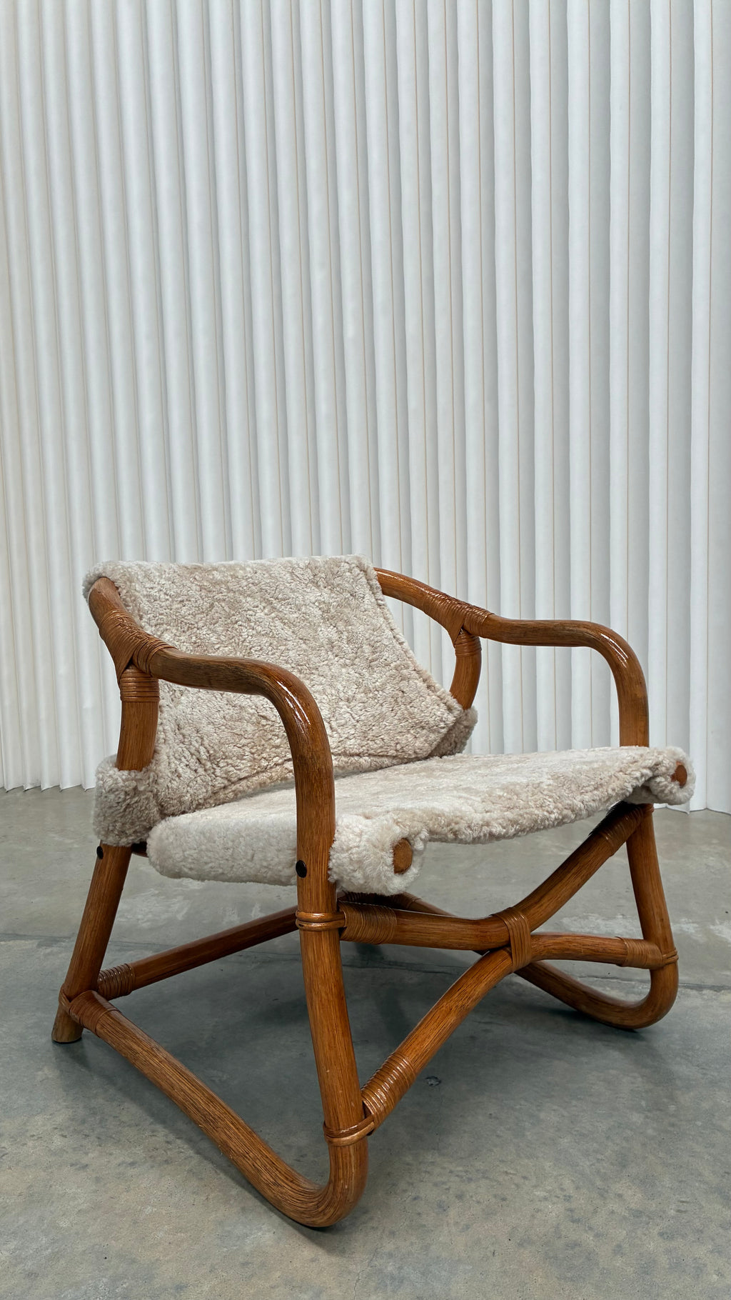 Danish Lounge Chair in Wilson & Dorset Sheepskin Pair