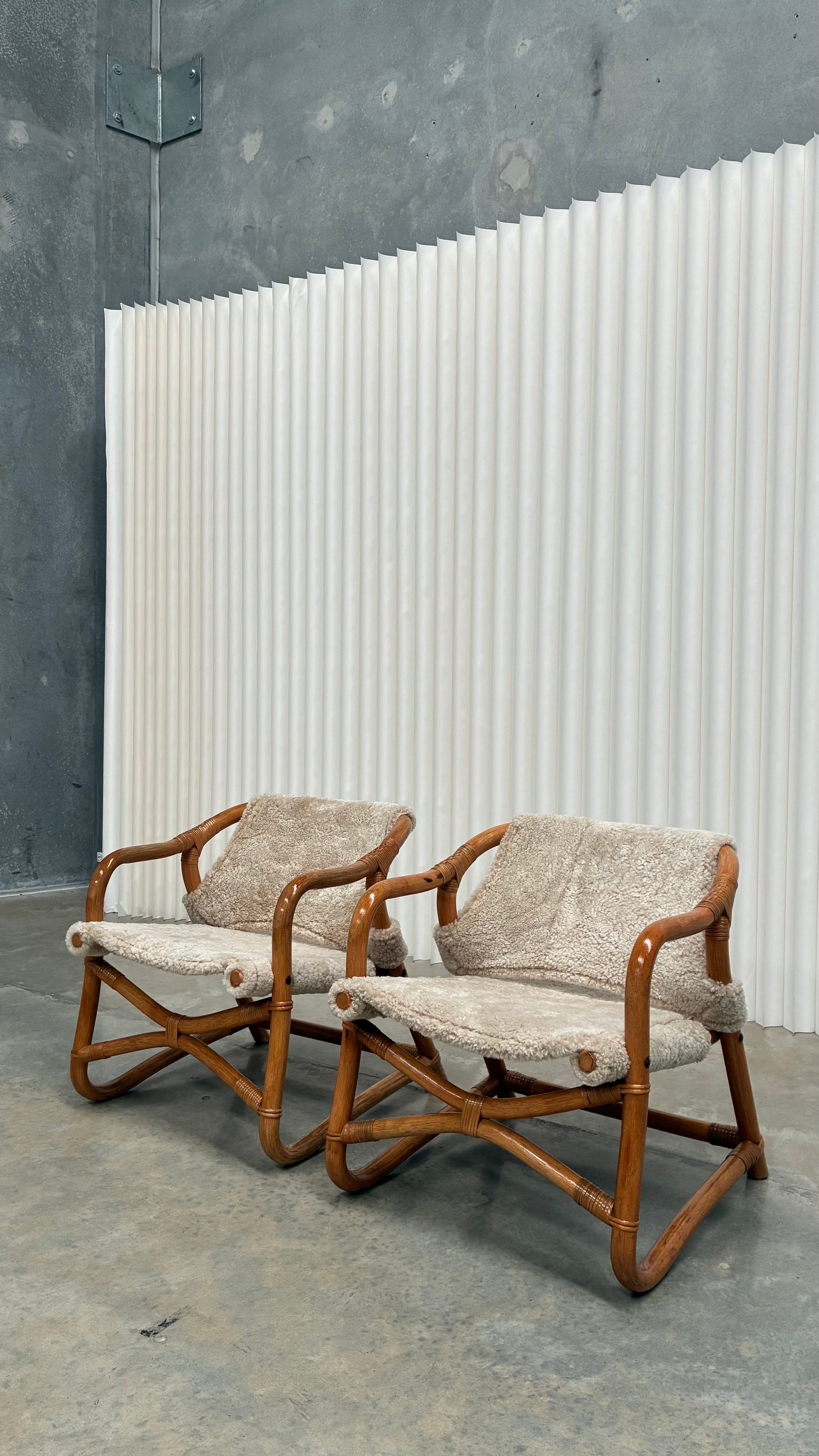Danish Lounge Chair in Wilson & Dorset Sheepskin Pair