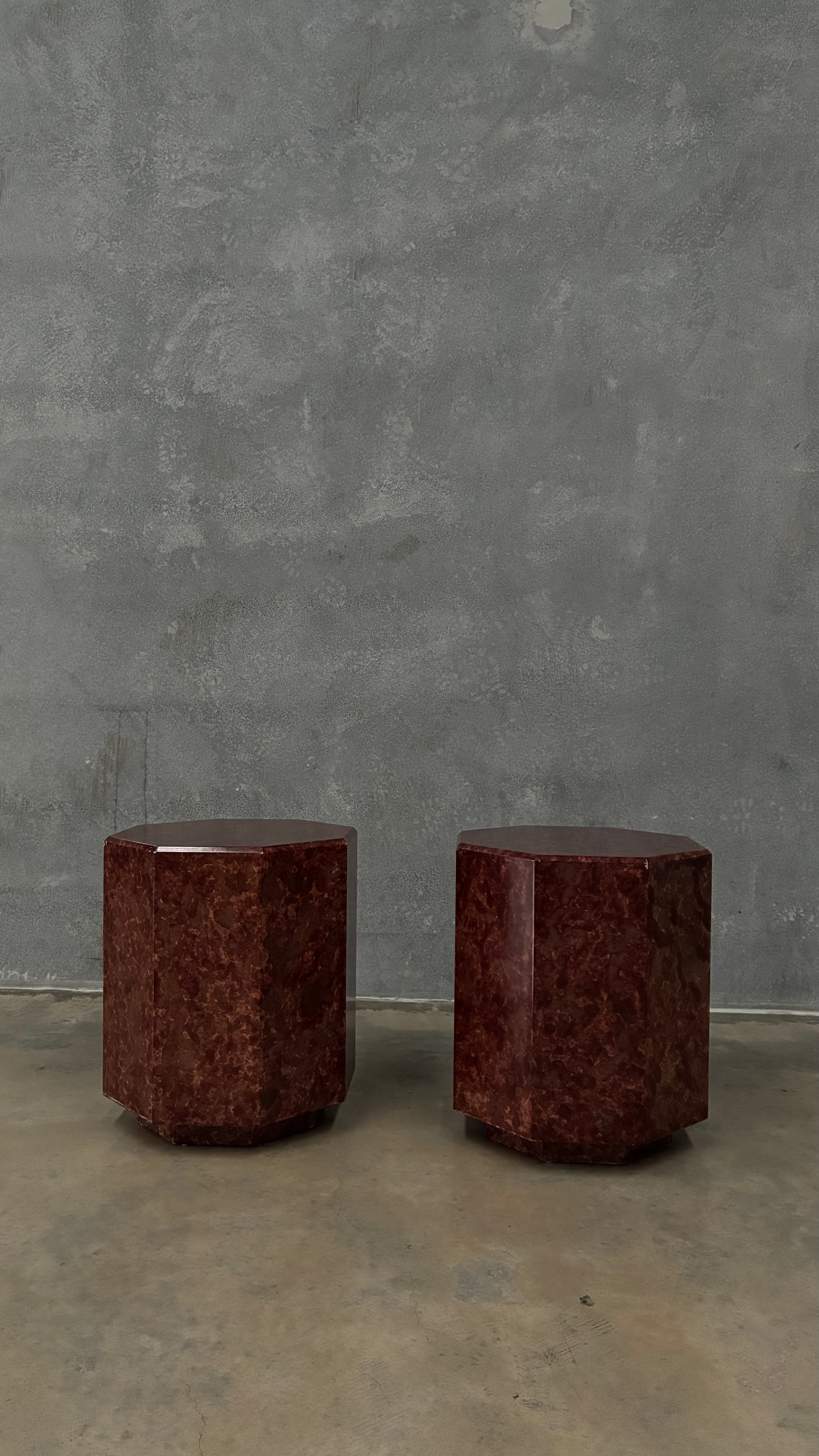 Pair of Octagonal Side Tables