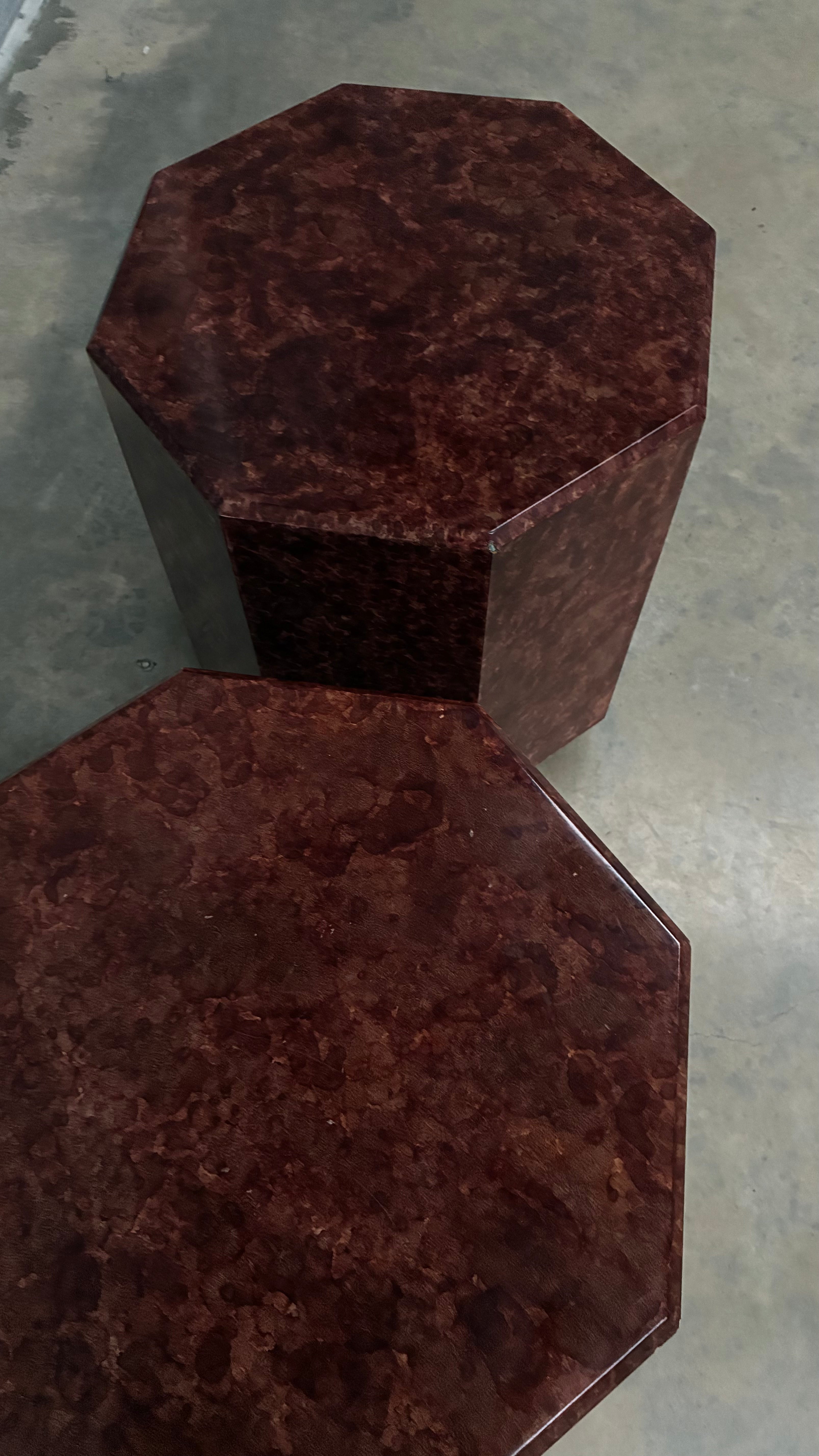 Pair of Octagonal Side Tables