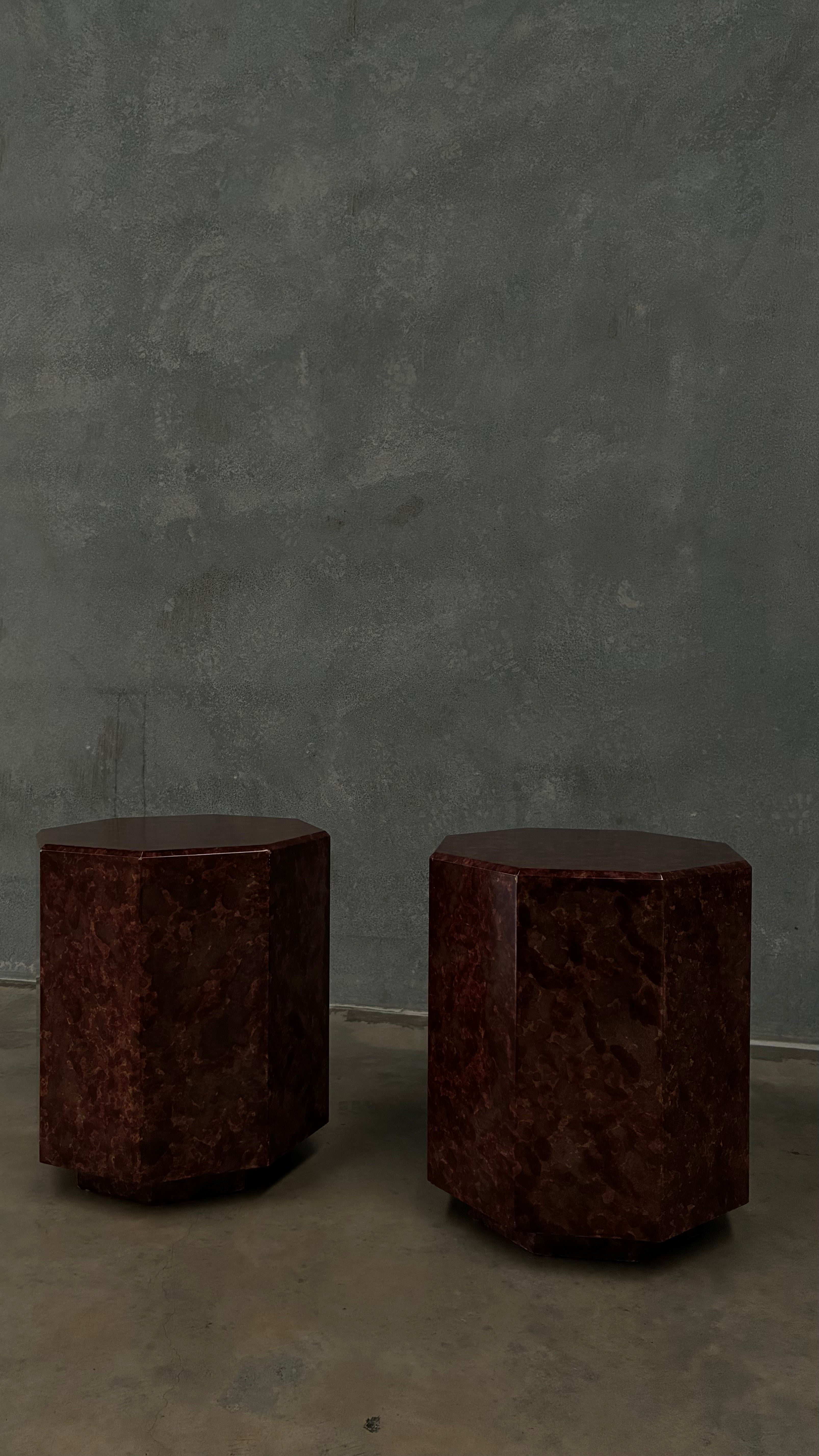 Pair of Octagonal Side Tables
