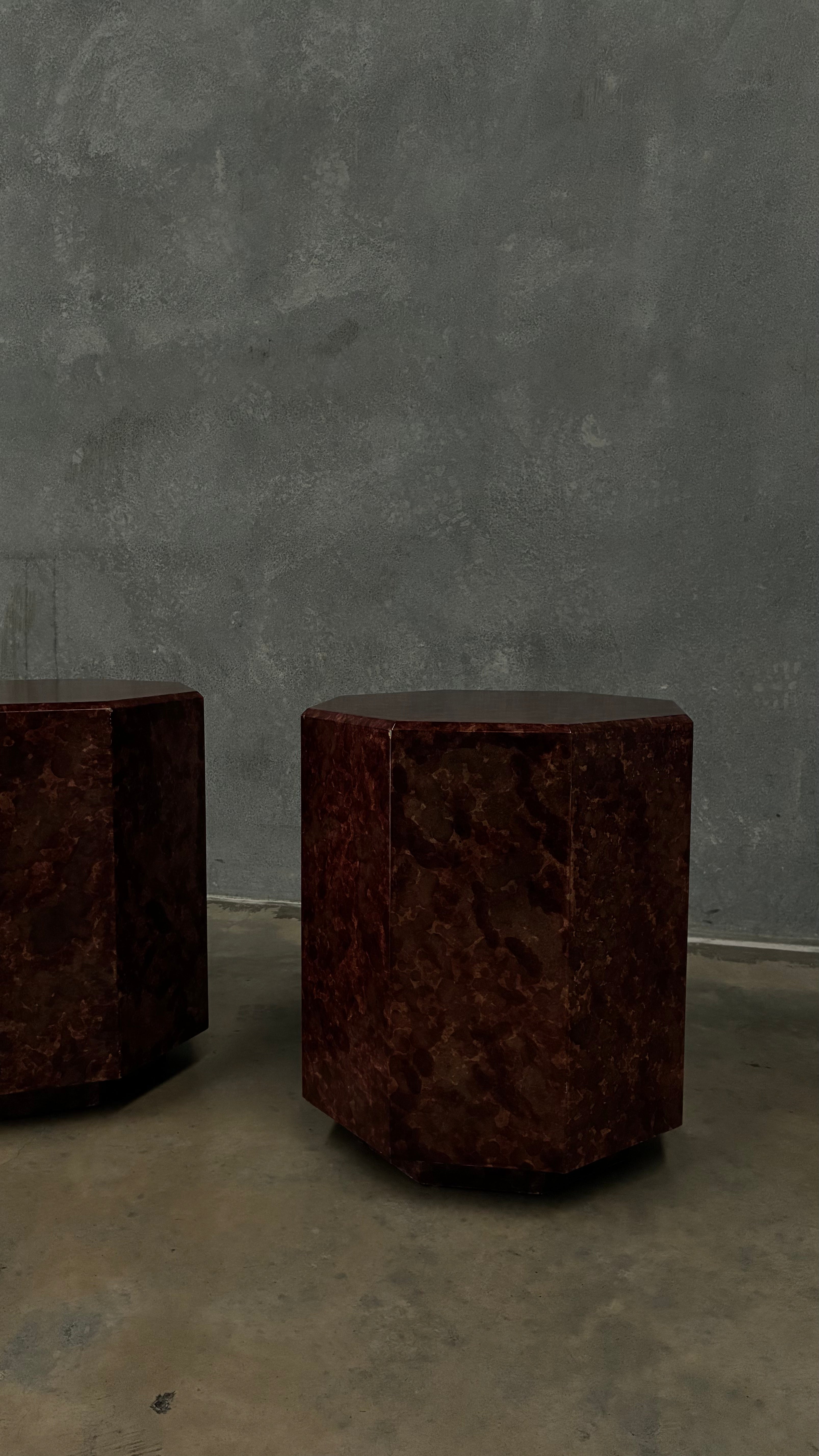 Pair of Octagonal Side Tables