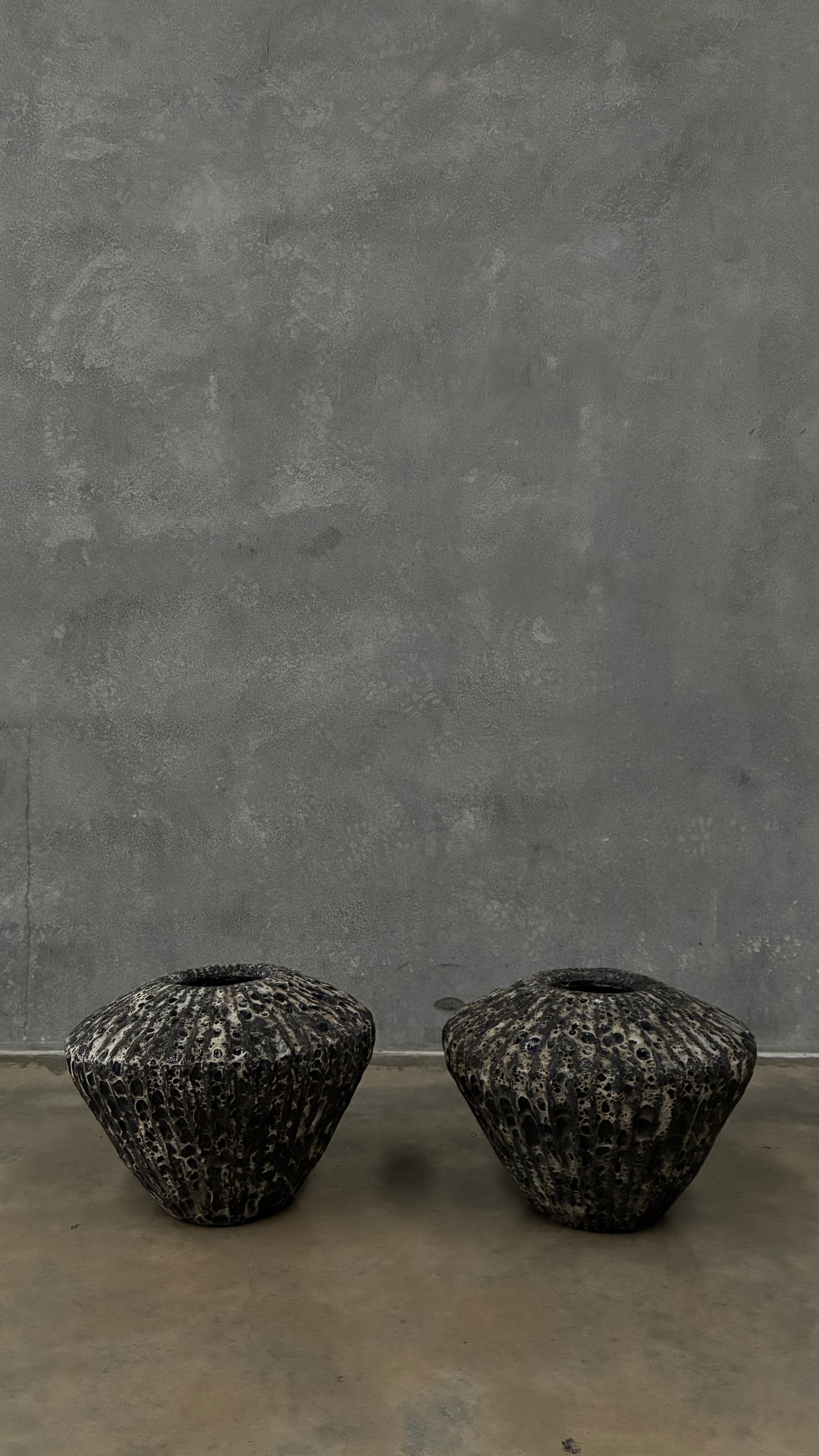 Pair of Volcanic Vessels