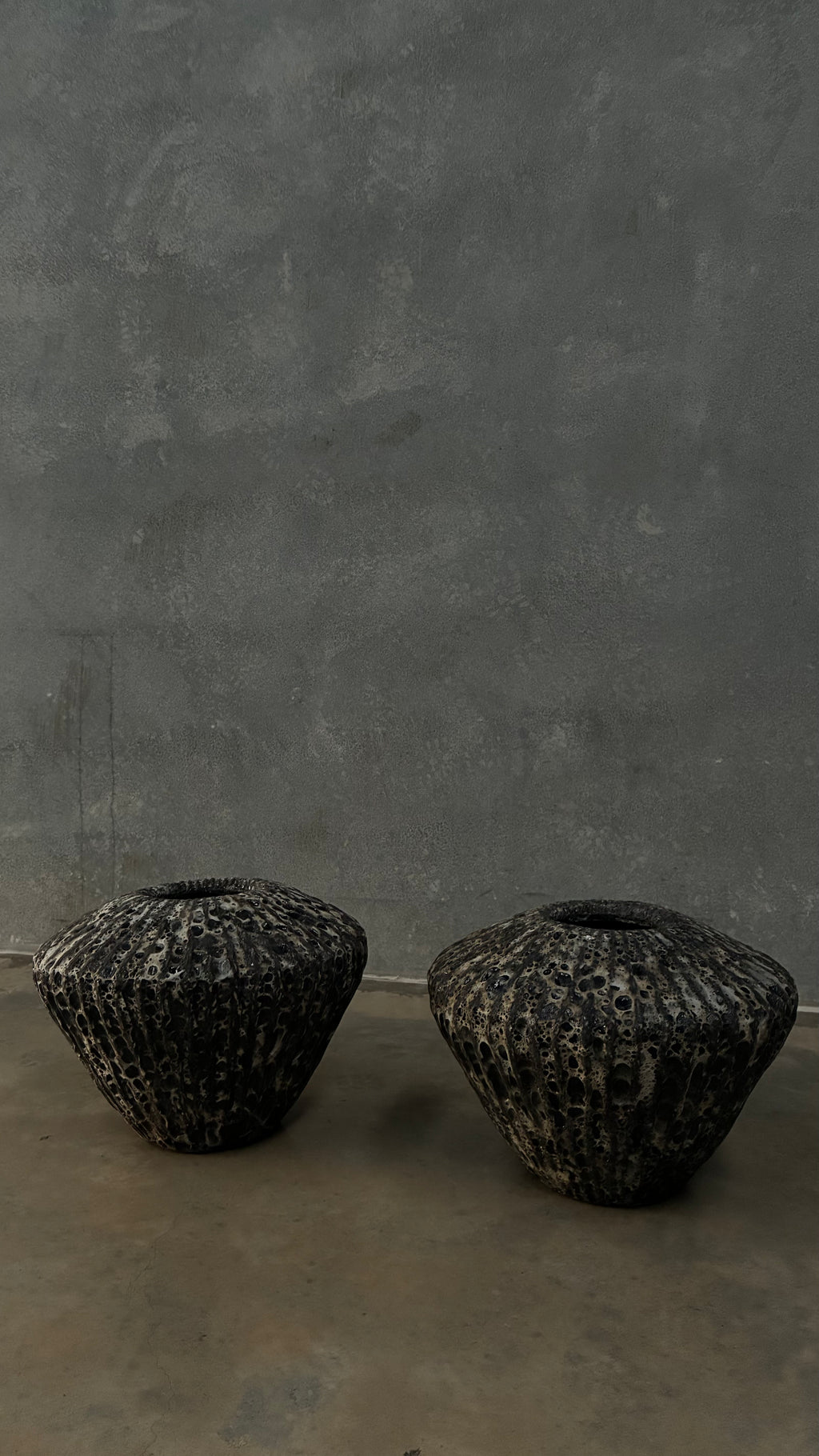 Pair of Volcanic Vessels