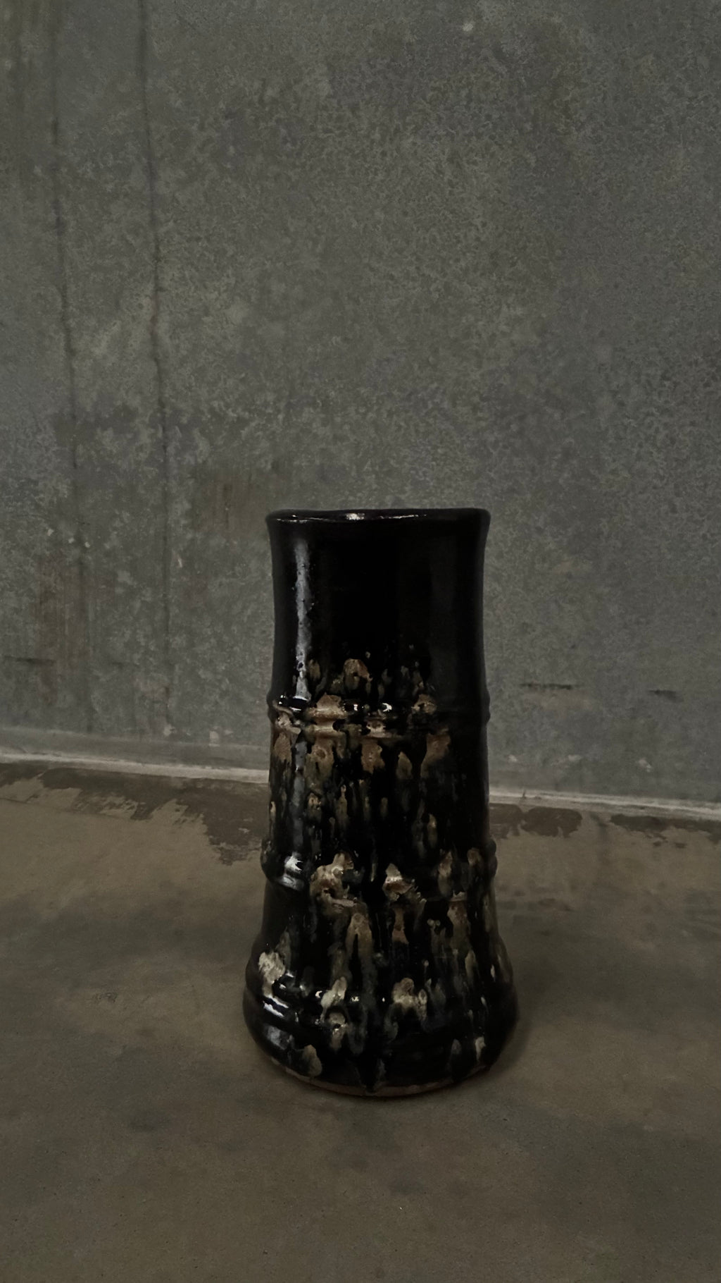 Vintage Japanese Bamboo Form Vessel