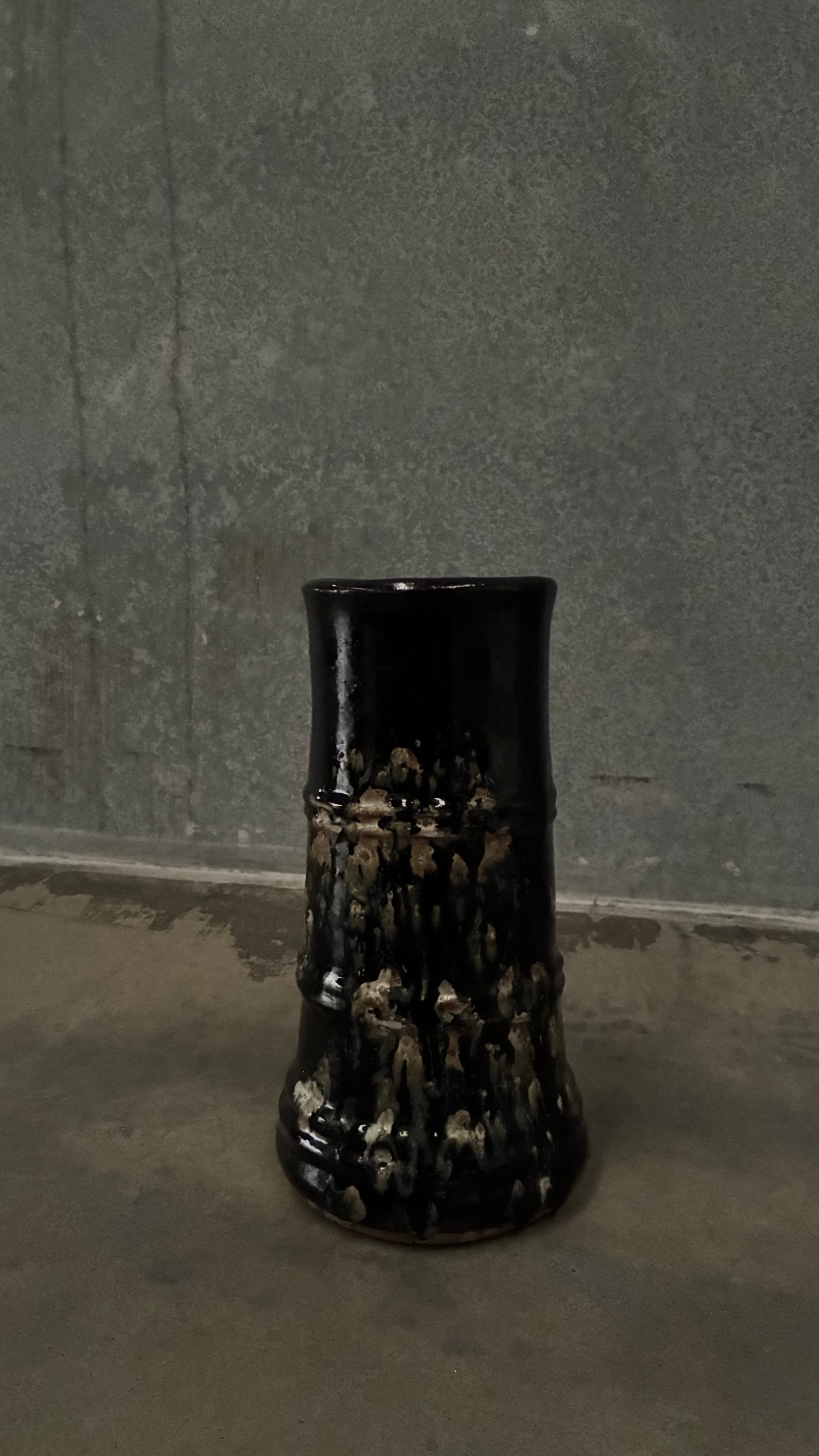 Vintage Japanese Bamboo Form Vessel