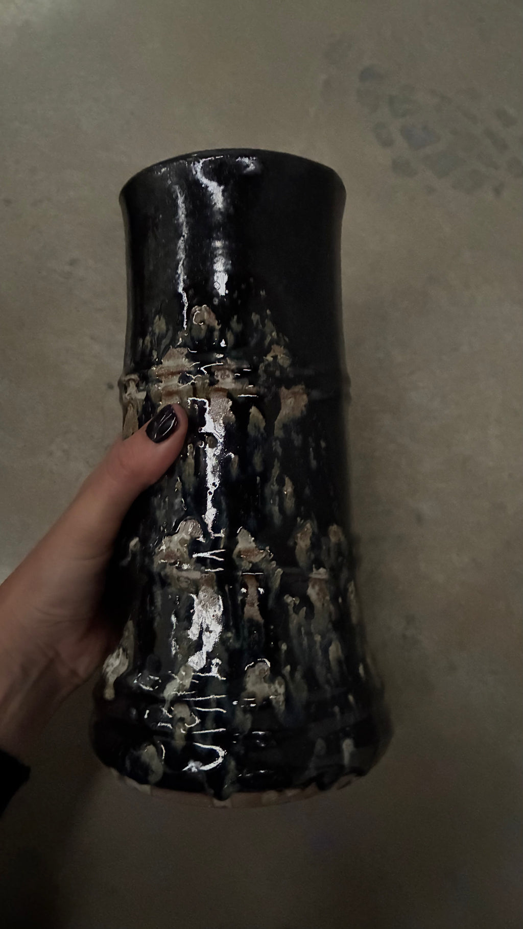 Vintage Japanese Bamboo Form Vessel