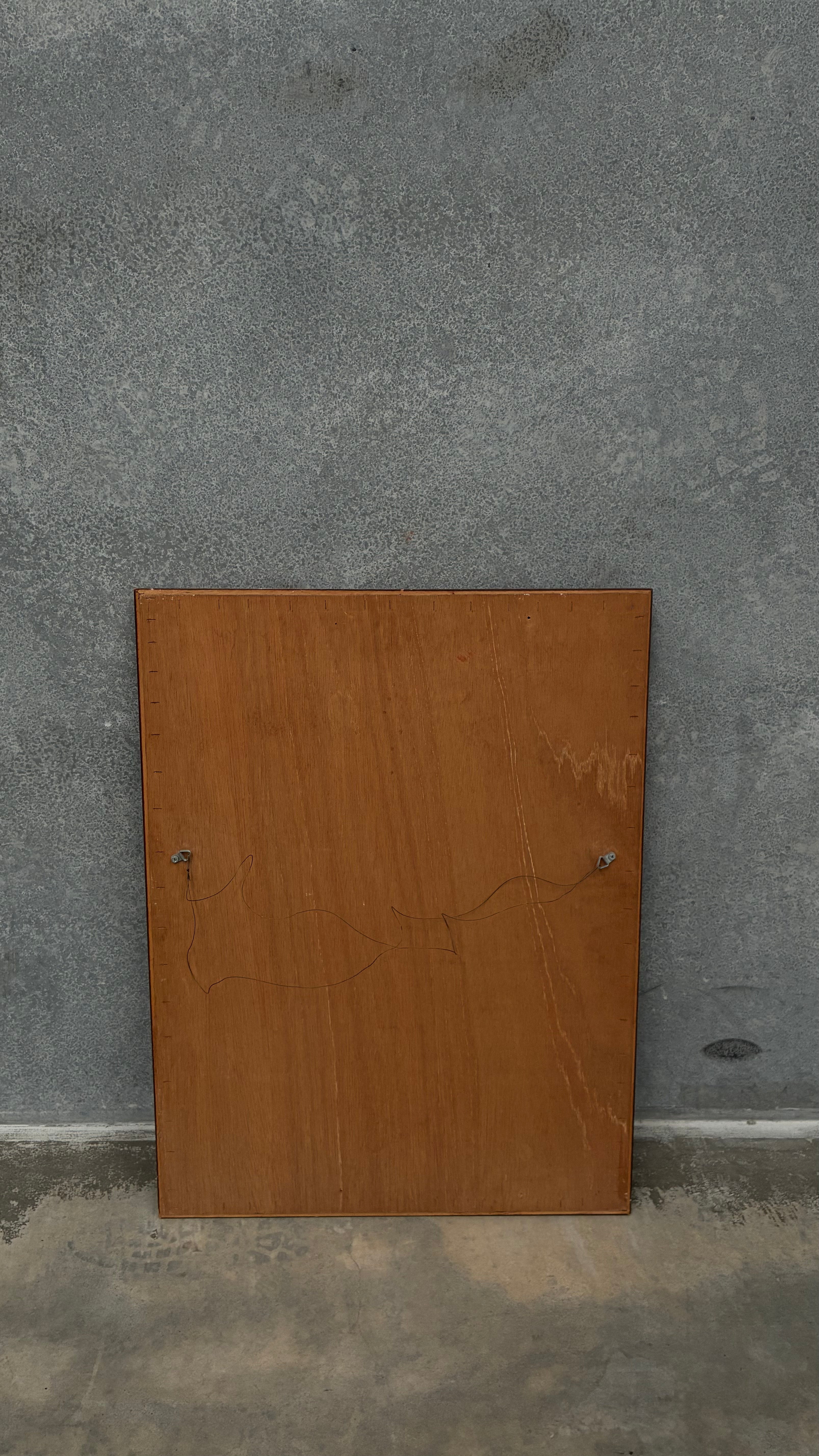 Vintage Floral Motif Timber Mirror