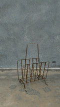 Italian Twisted Brass Magazine Rack 1970s