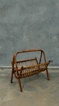 Italian Bamboo Magazine Rack 1970s