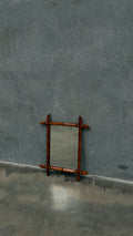 Faux Bamboo Wall Mirror France 1960s