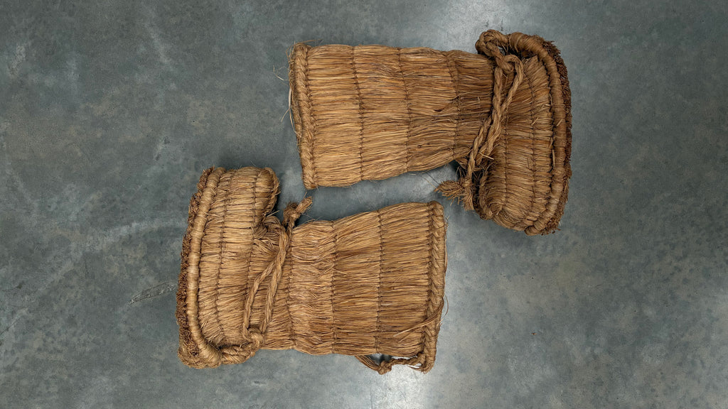 Traditional Japanese straw boots, Mid-20th Century