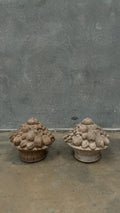Pair of cast Stone fruit Basket Finials