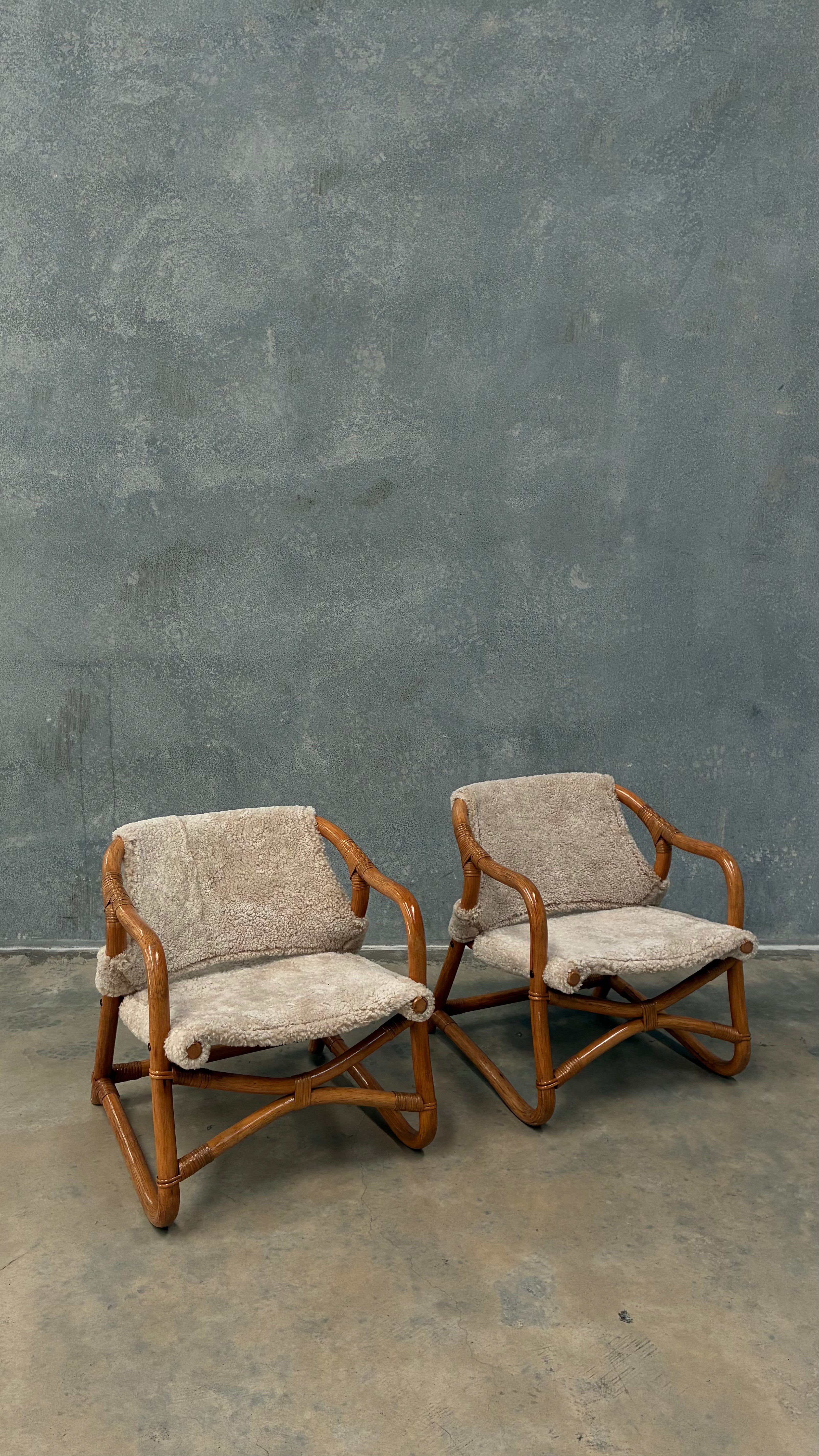 Danish Lounge Chair in Wilson & Dorset Sheepskin Pair