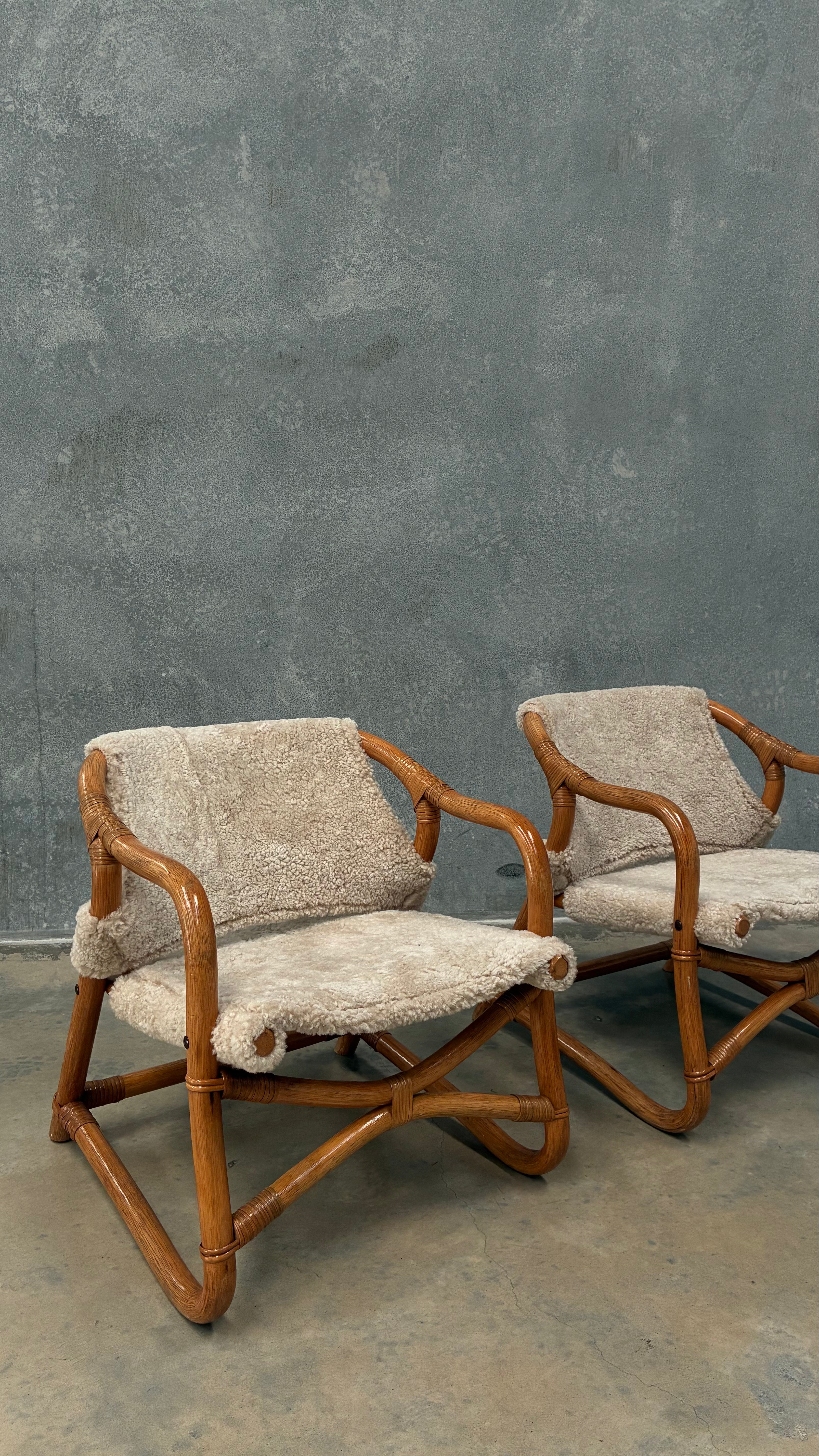 Danish Lounge Chair in Wilson & Dorset Sheepskin Pair