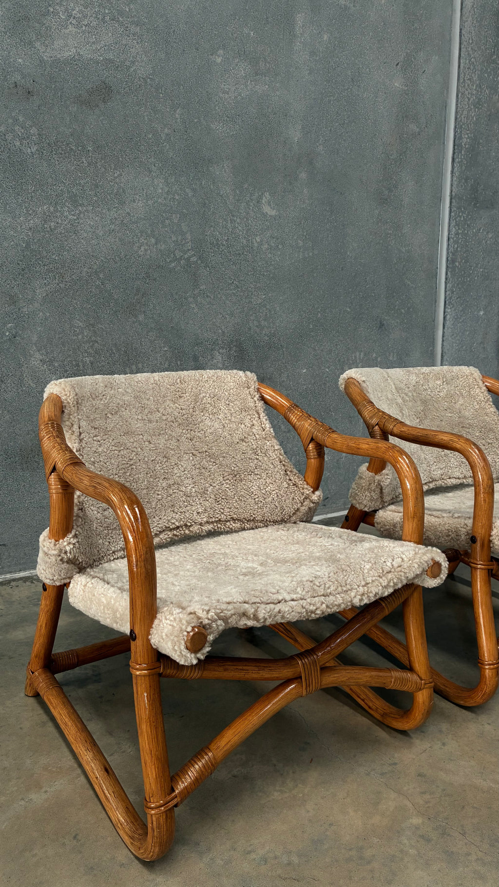 Danish Lounge Chair in Wilson & Dorset Sheepskin Pair
