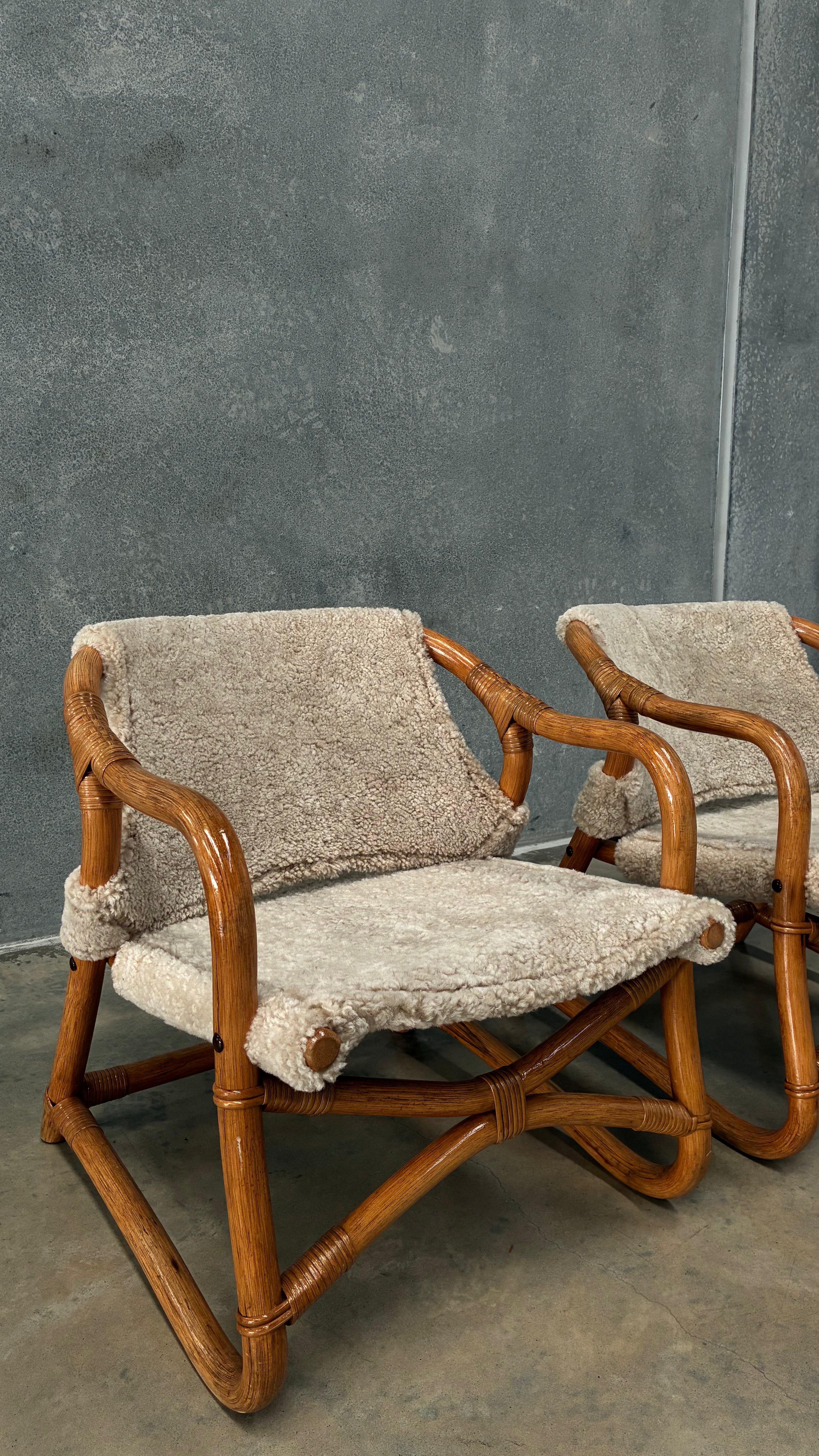 Danish Lounge Chair in Wilson & Dorset Sheepskin Pair