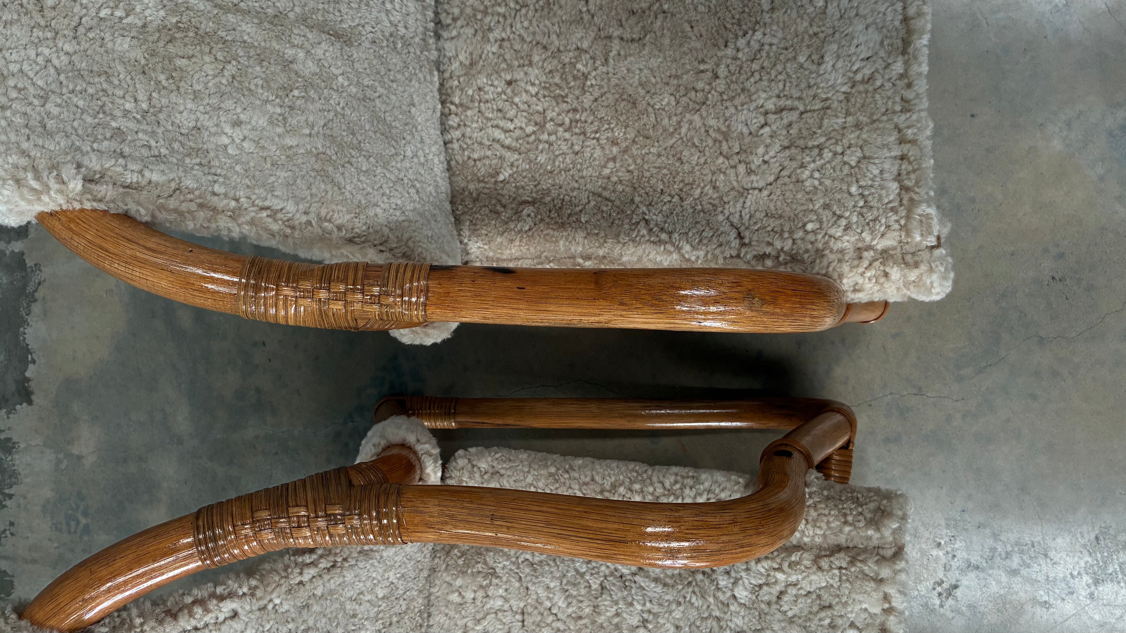Danish Lounge Chair in Wilson & Dorset Sheepskin Pair